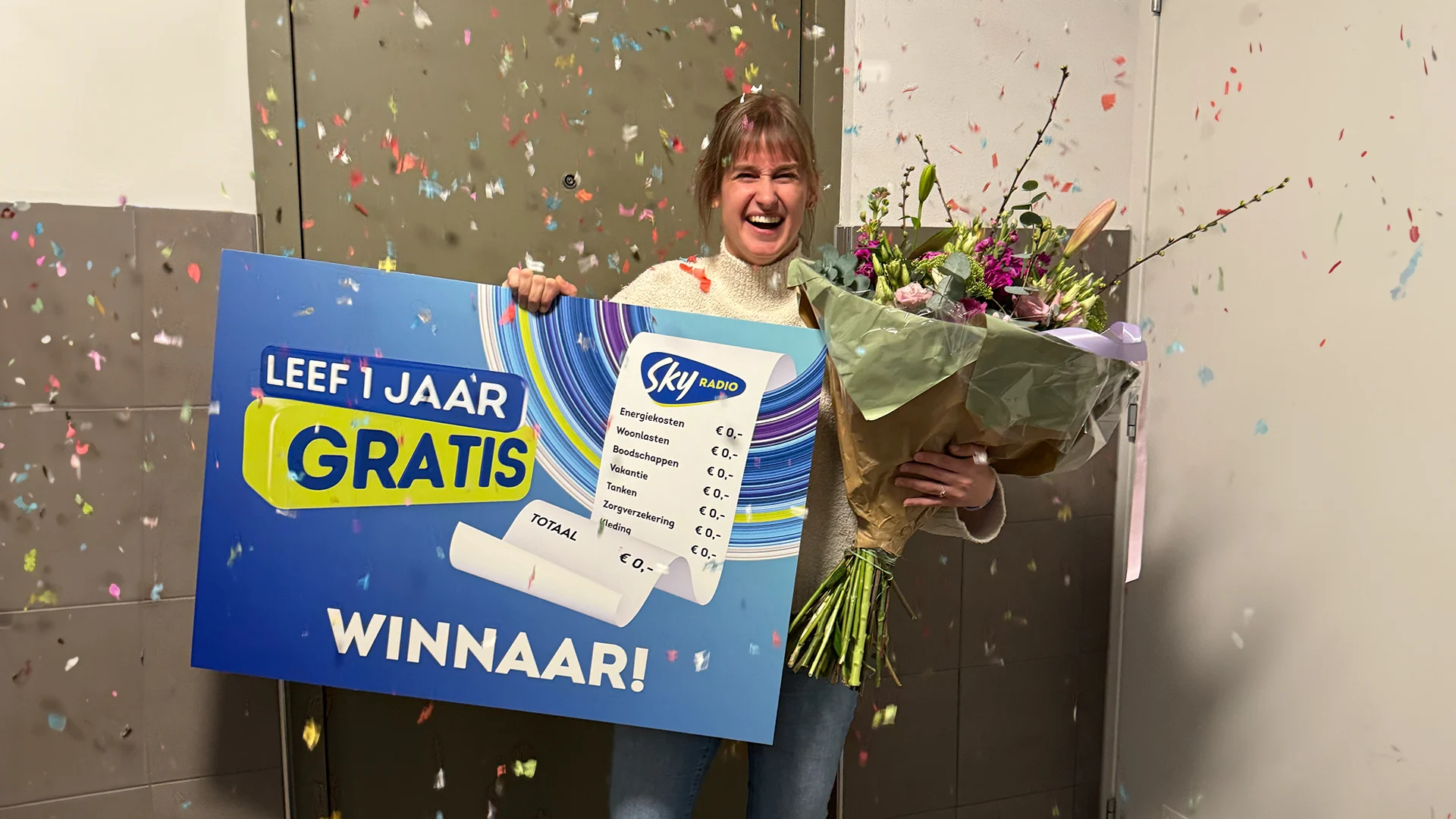 Christel uit Amersfoort wint Leef 1 Jaar Gratis bij Sky Radio