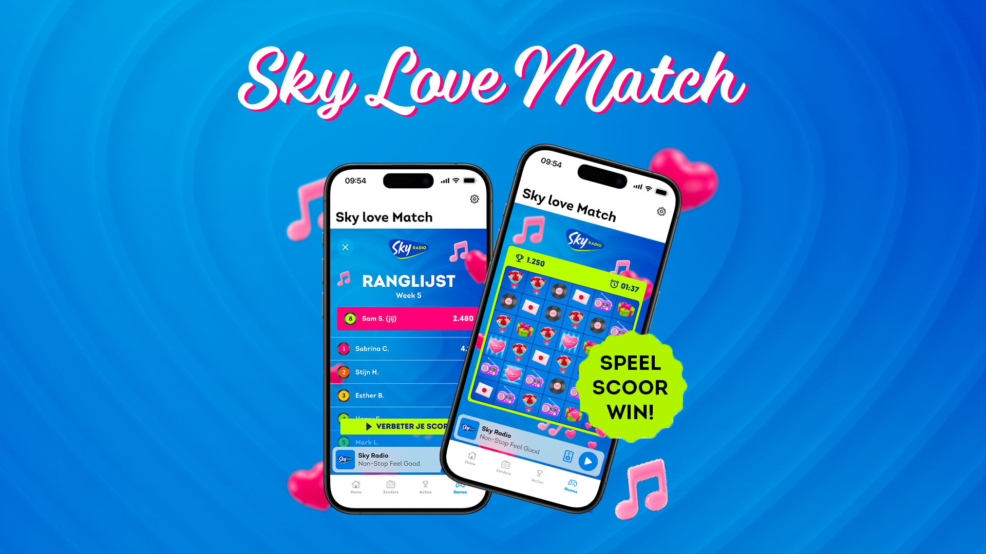 Nieuw vrolijk spel in de Sky-app