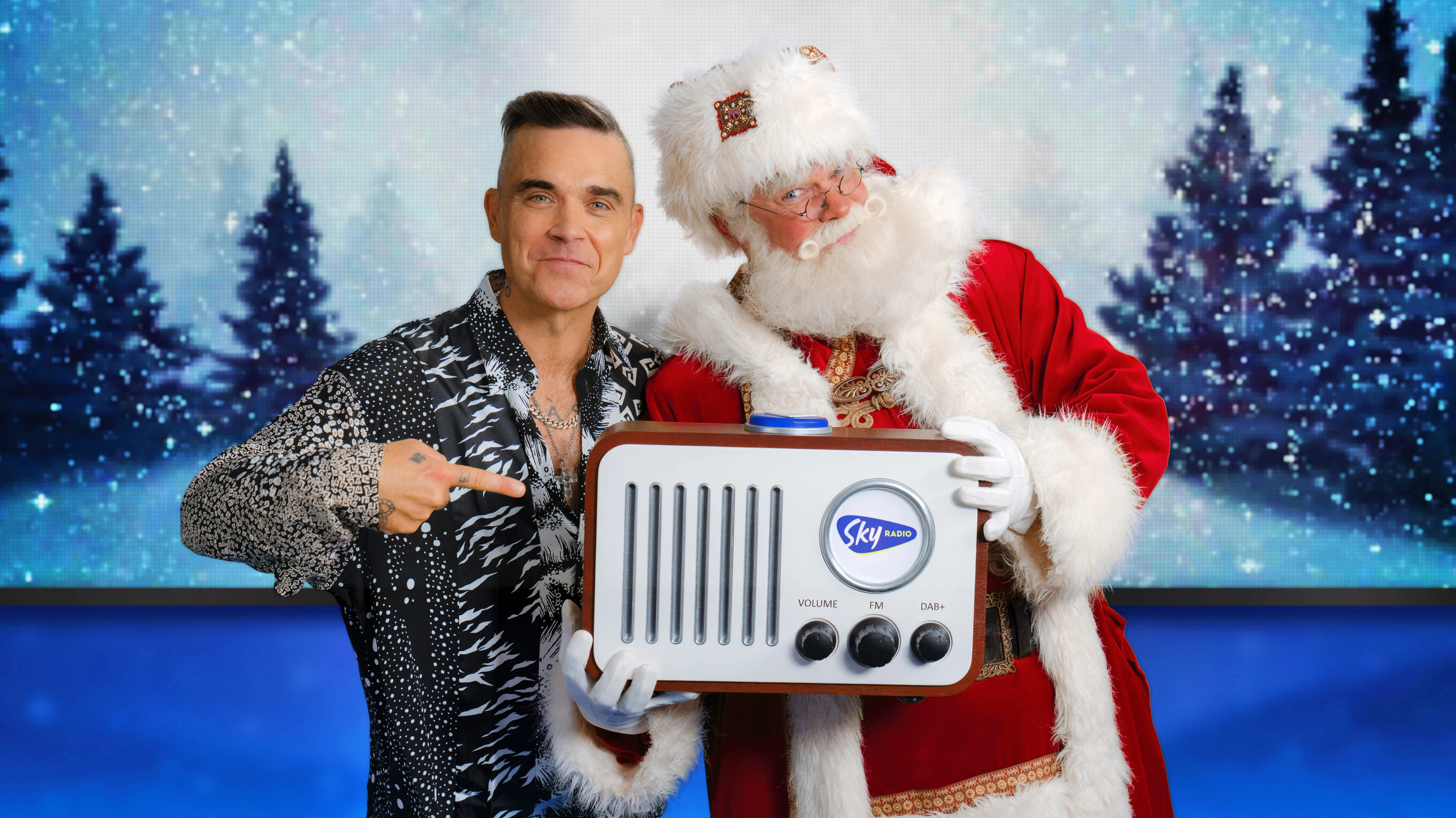 Robbie Williams opent Sky Radio The Christmas Station