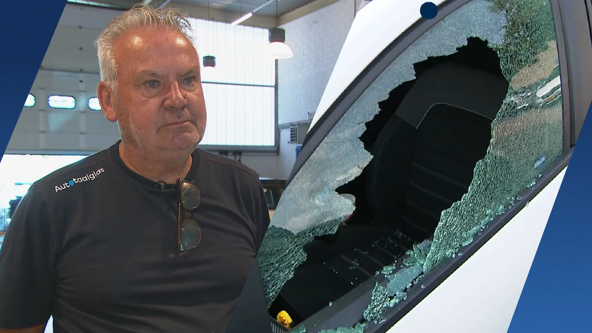 Glashandelaar Arie draait overuren door ingetikte autoruiten in Vlaardingen