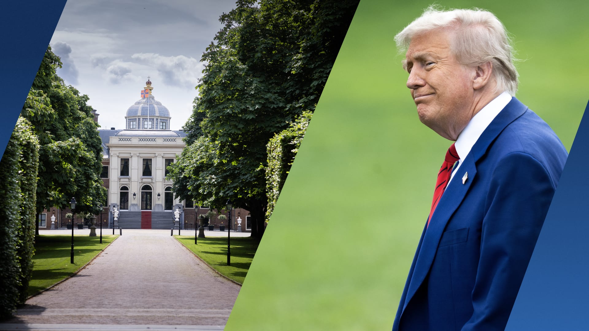 Trump slaapt bij Oranjes in Huis ten Bosch, ontbijt met de koning