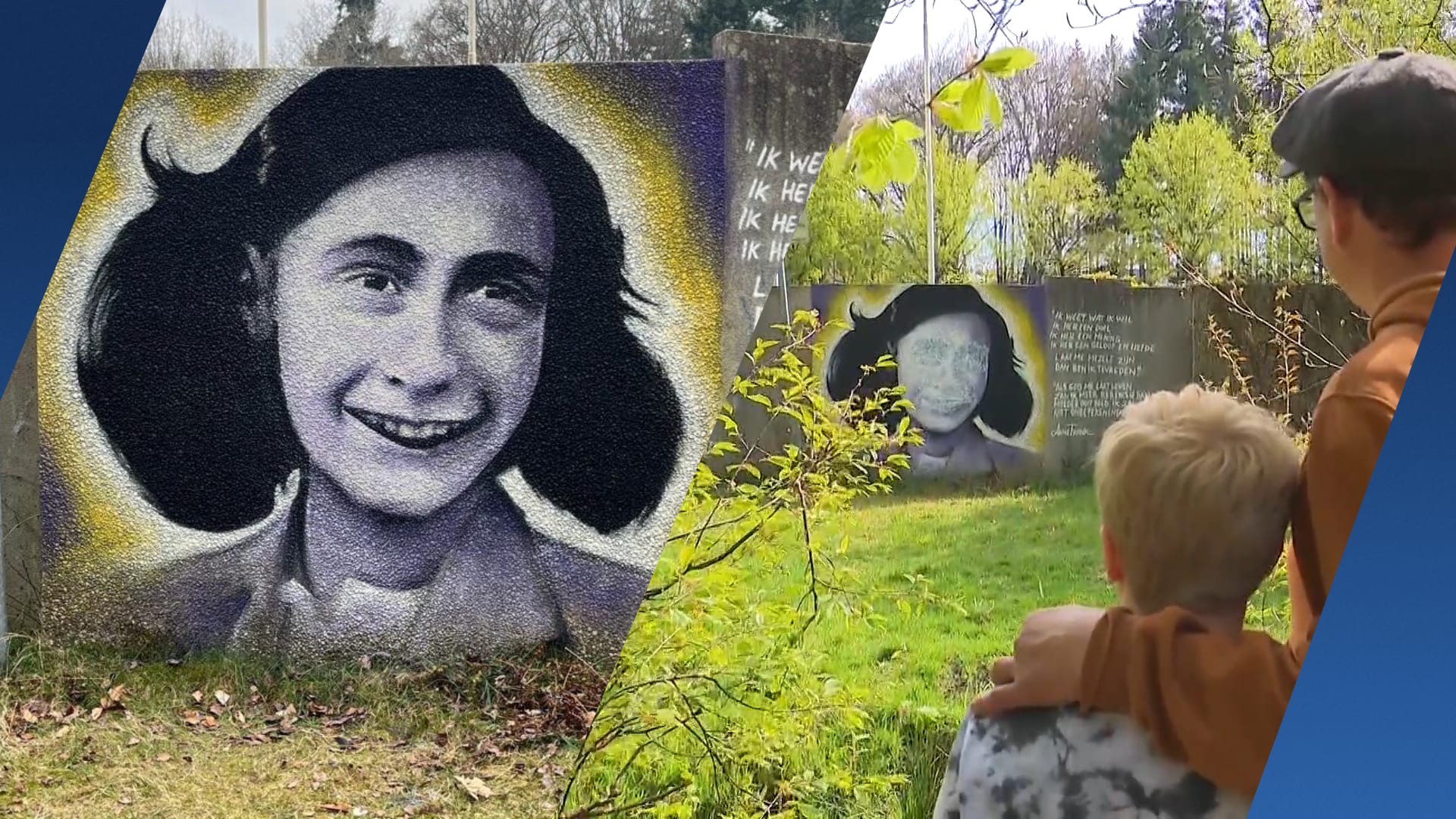 Gezicht van muurschildering van Anne Frank uitgewist: 'Ben nieuwsgierig naar de boodschap'