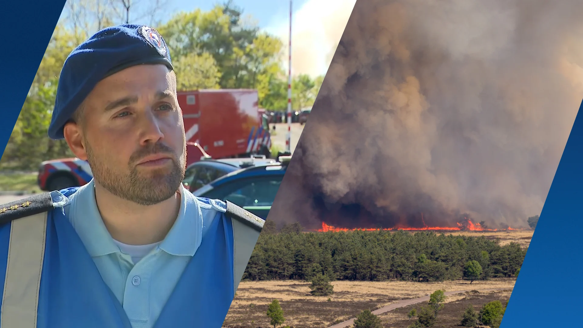 Natuurbrand bij militairterrein 't Harde mogelijk veroorzaakt door oefening