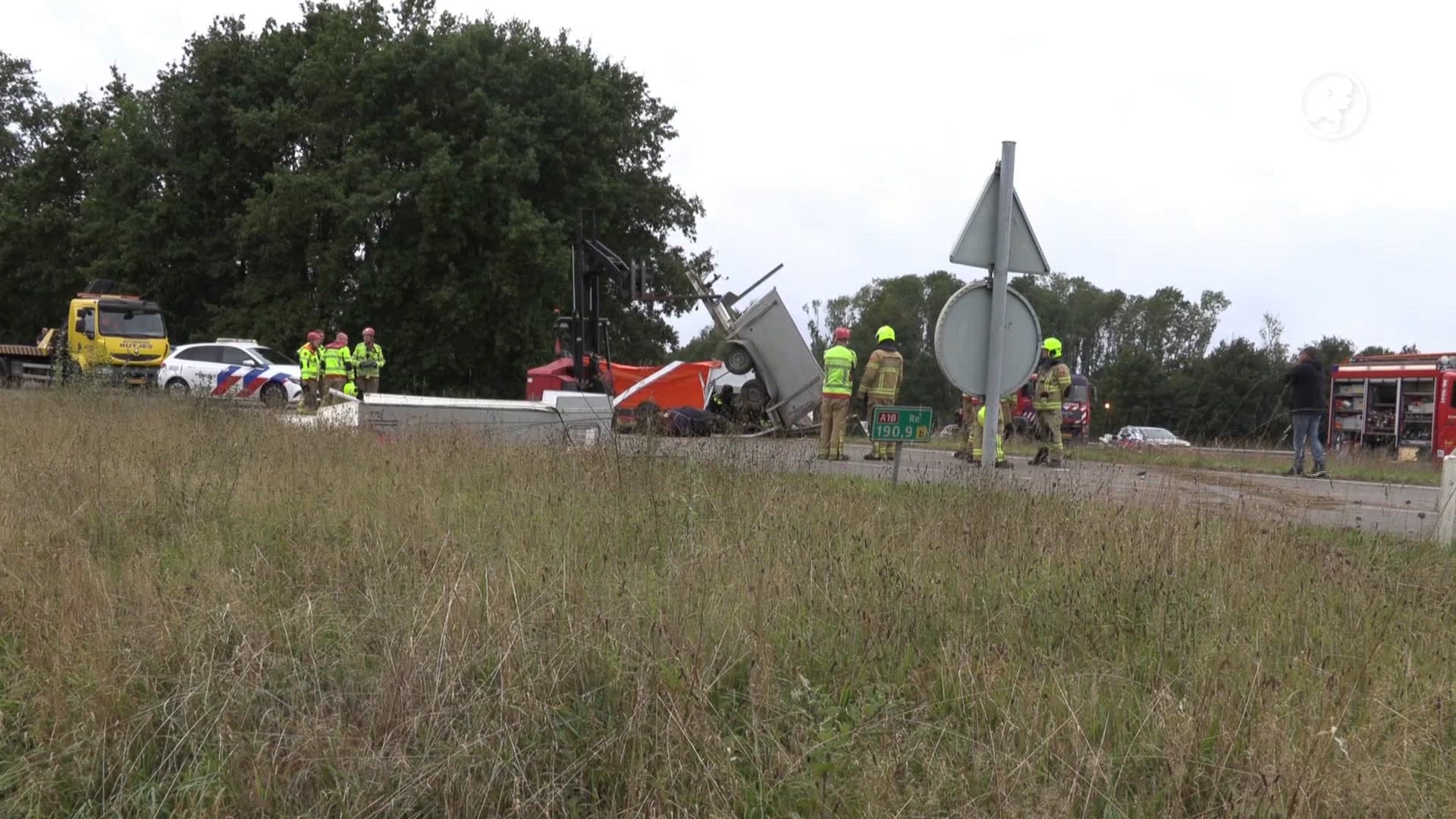 Paard overleden bij ongeval op A18 bij Didam