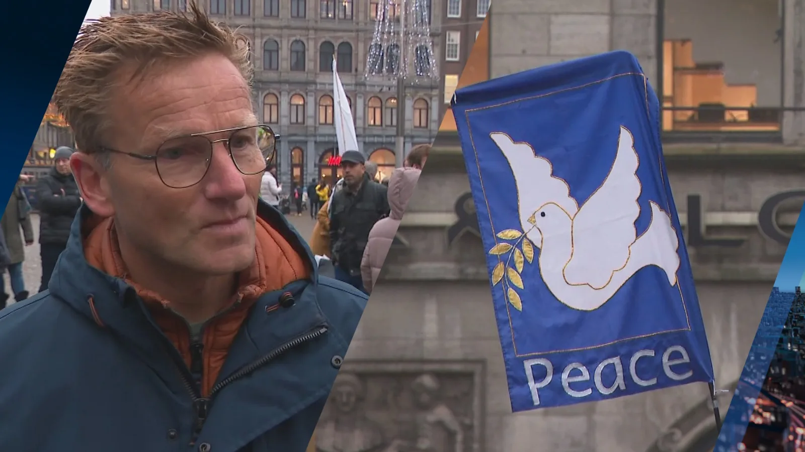 Demonstranten roepen op tot vrede: 'Rijken willen oorlog voeren, ten koste van mensenlevens'