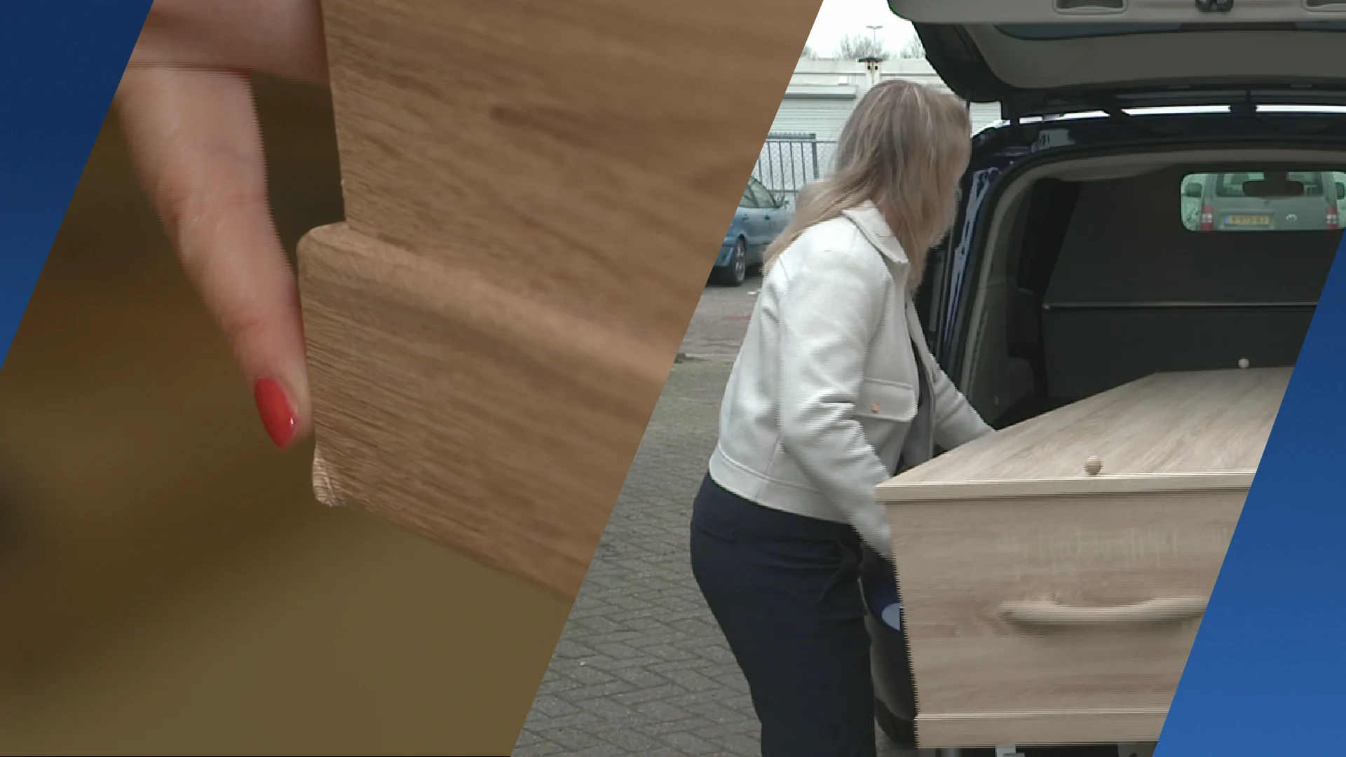 Rianne verkoopt beschadigde uitvaartkisten: 'We worden gecremeerd, zonde van dure kist'