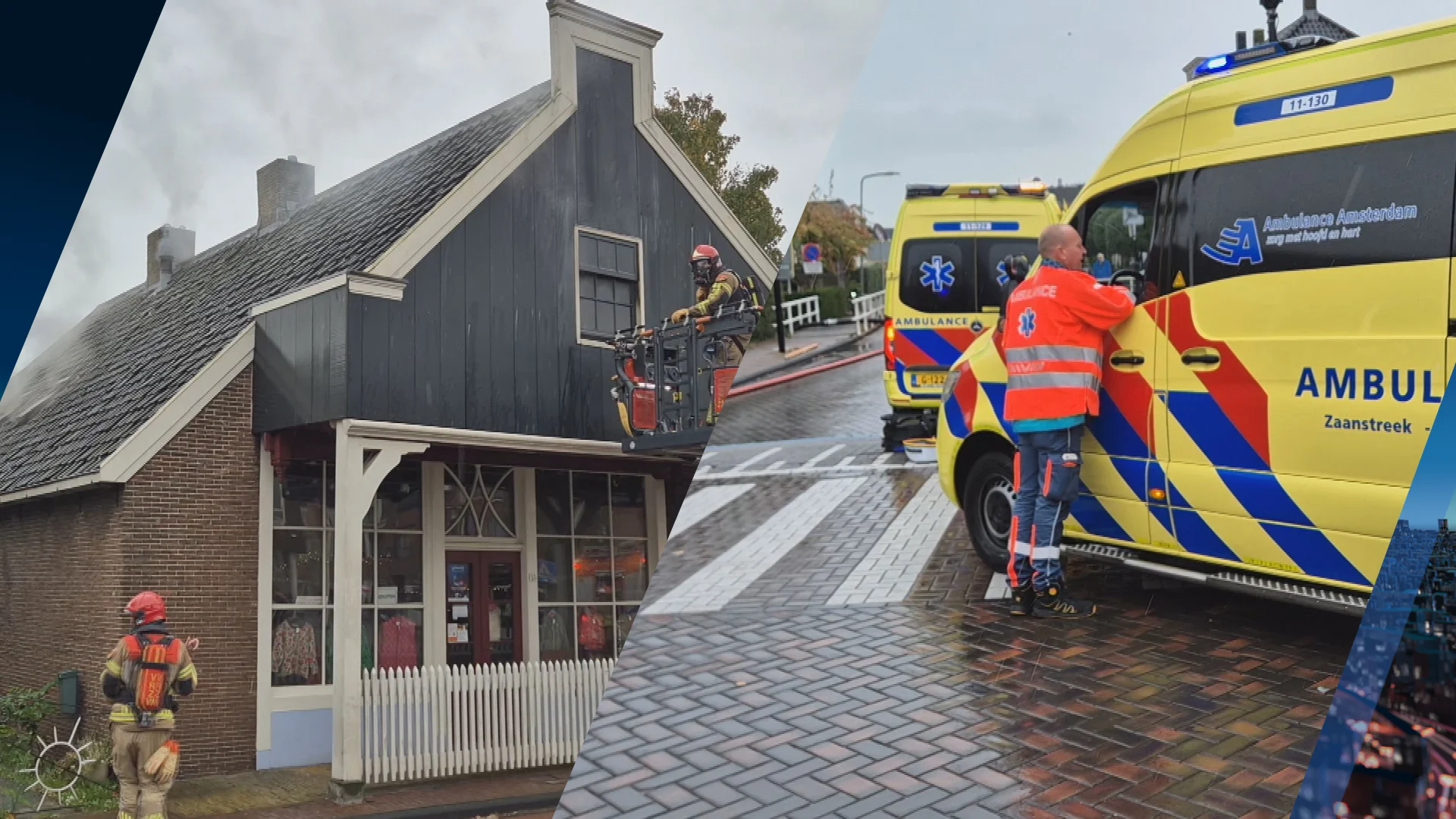 Grote brand in woning in Landsmeer, één persoon naar het ziekenhuis