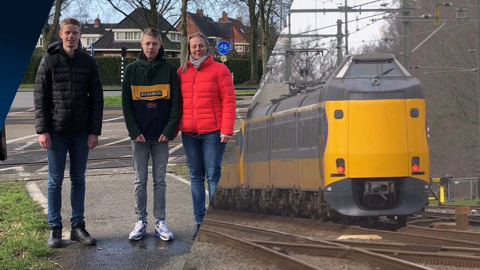 Florian en Simen (14) redden vlak voor aandenderende trein man die op spoor vastzit
