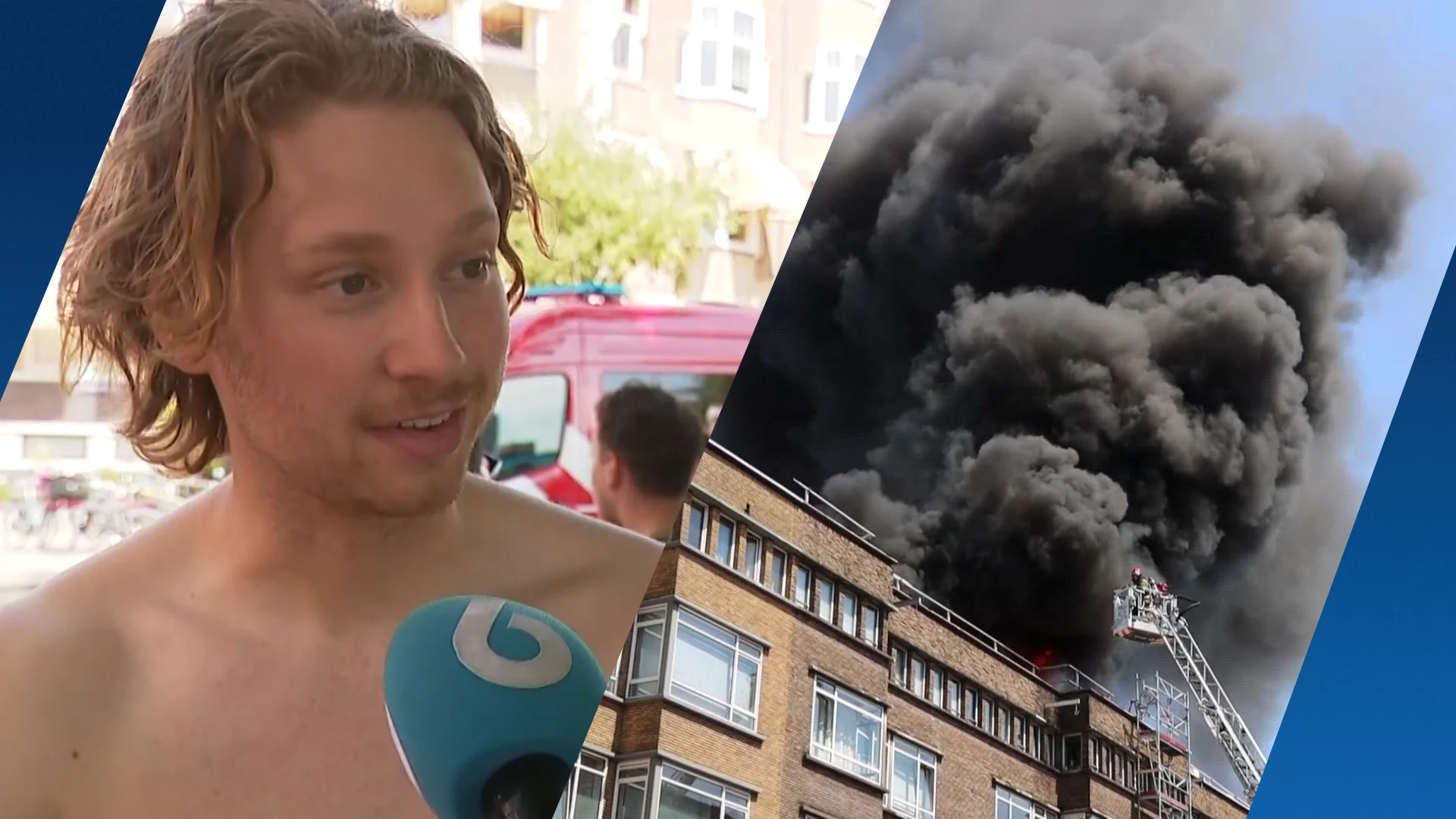 Mysterie rondom brand op dak pand in Amsterdam, omwonenden flink geschrokken