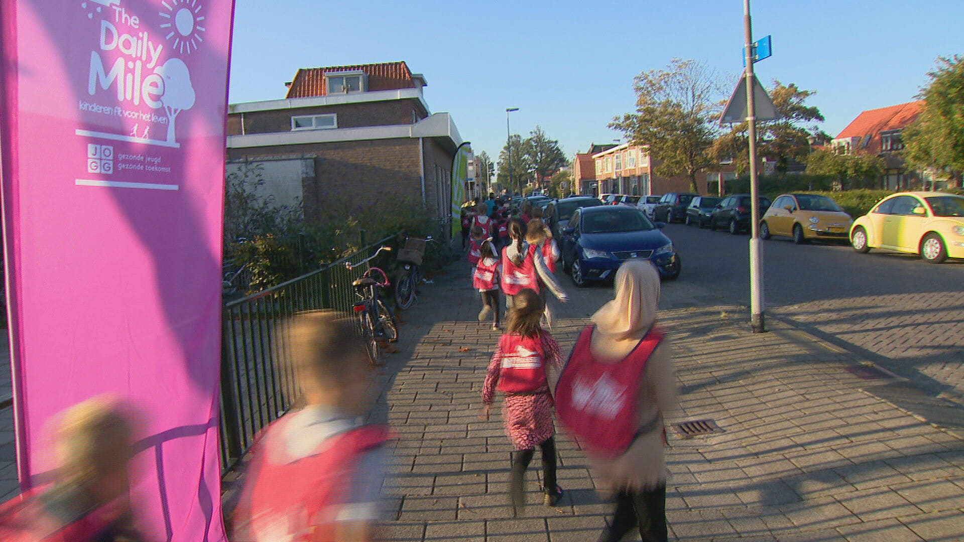 Basisschoolkinderen aan de 'daily mile' voor gezondere leefstijl
