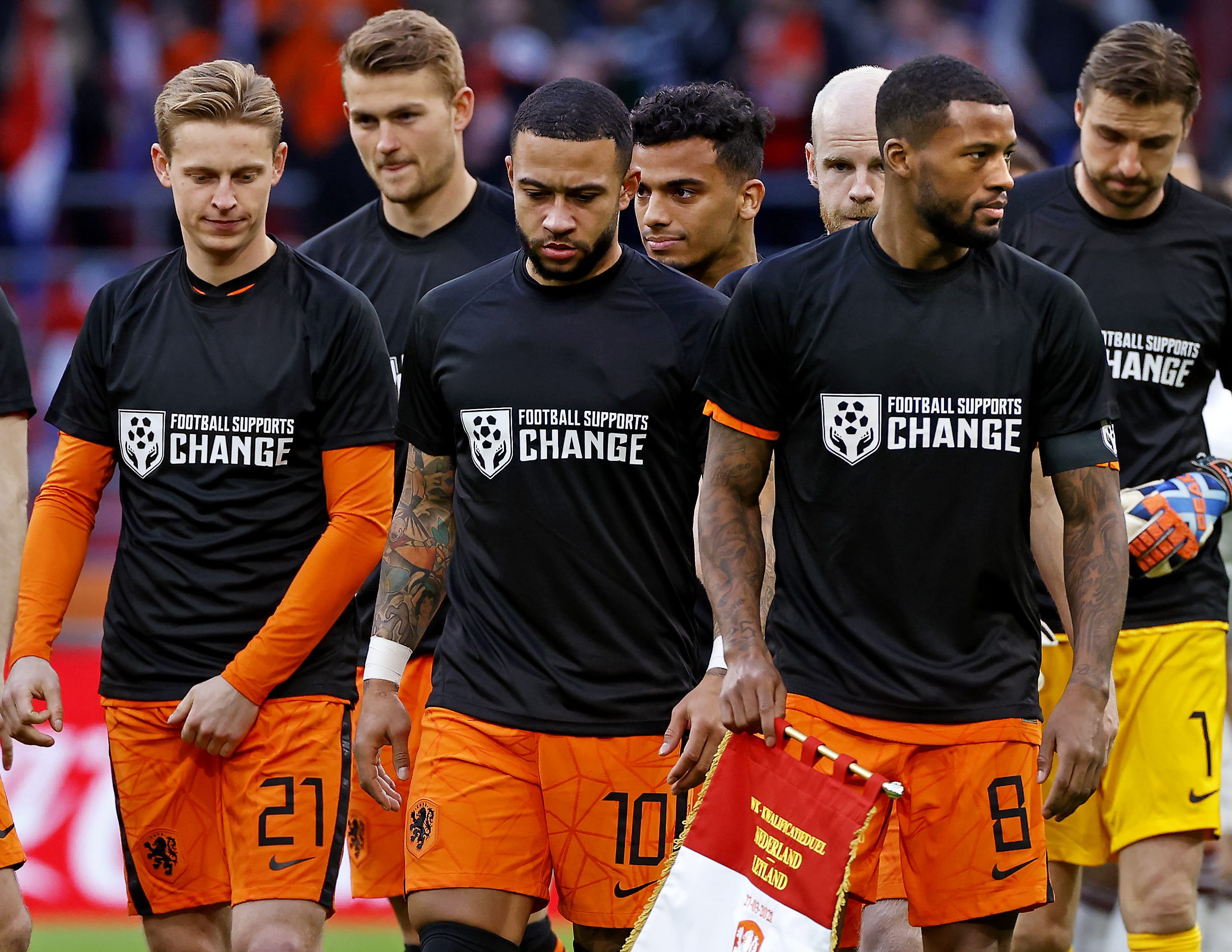 Amnesty voert actie tegen WK in Qatar tijdens Nederland-Gibraltar