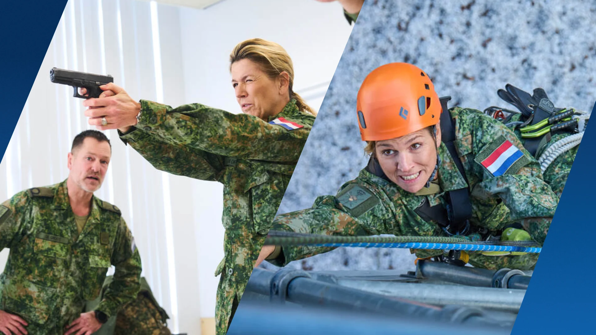 ZIEN: koningin Máxima in uniform tijdens eerste dag van reservistenopleiding