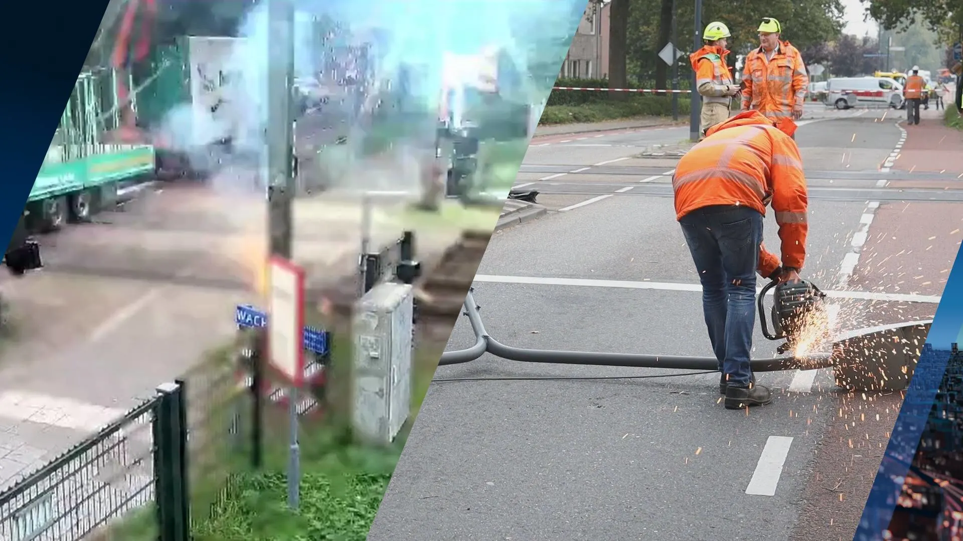 Vrachtwagen creëert ravage bij kapottrekken bovenleiding bij Vught, geen treinen