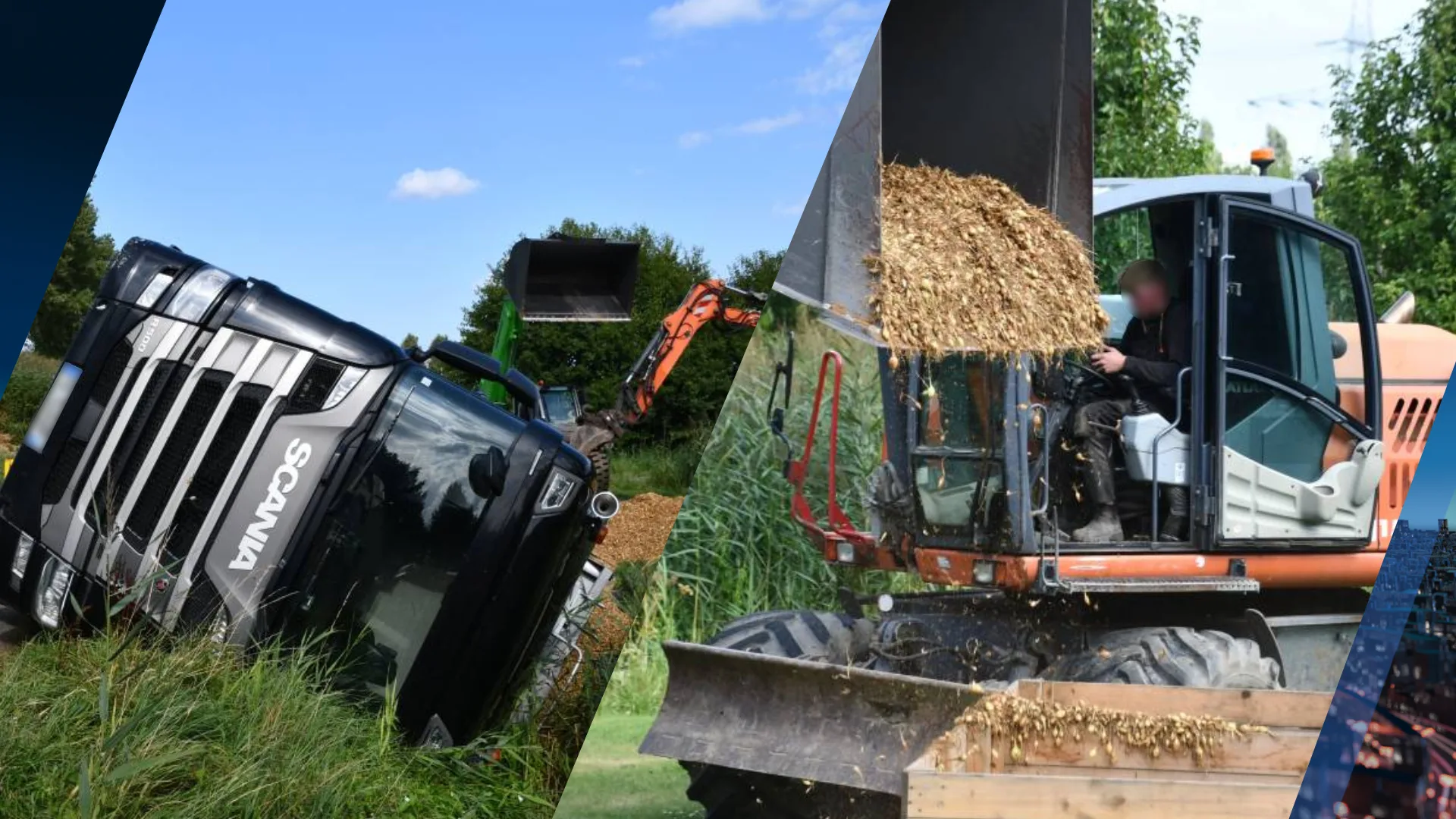 Chauffeur kan wel janken: vrachtwagen vol uien kiepert om en verliest lading