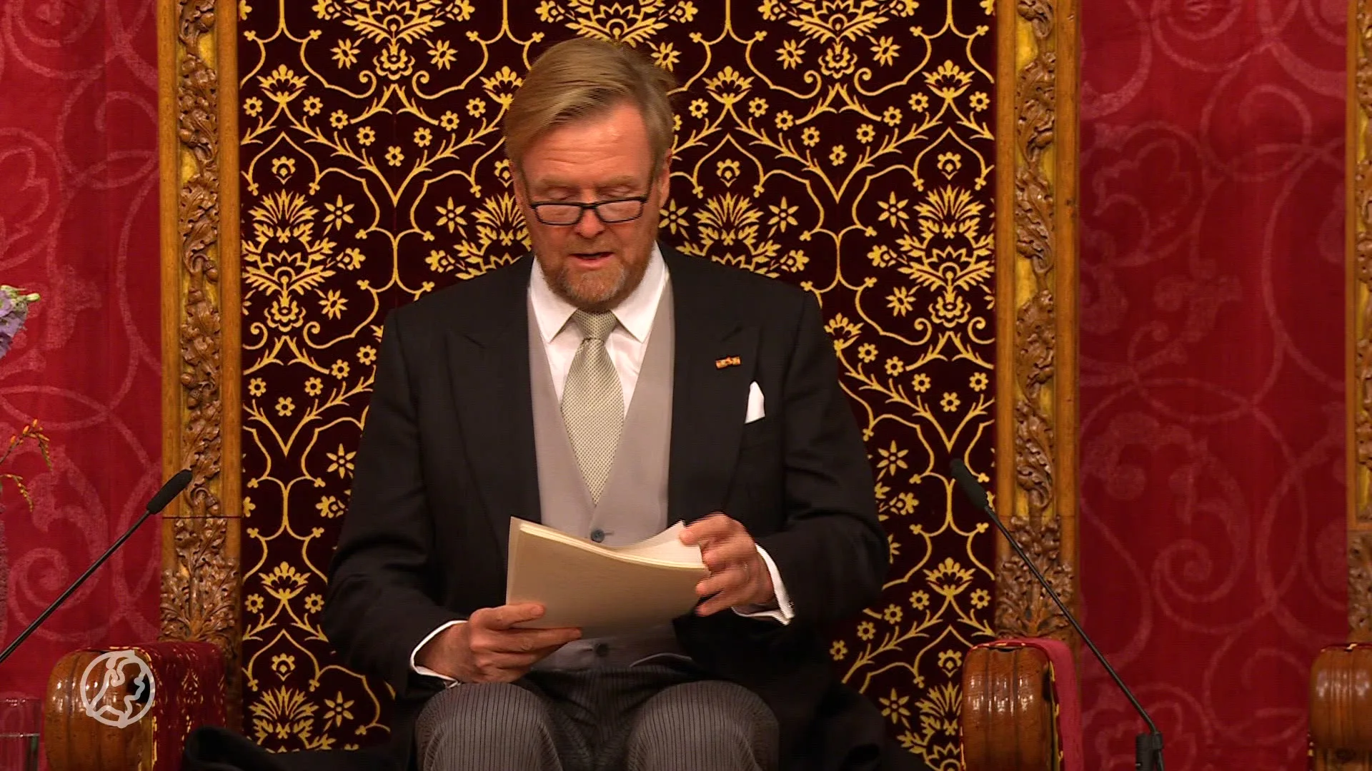 Koning Willem-Alexander draagt de troonrede voor