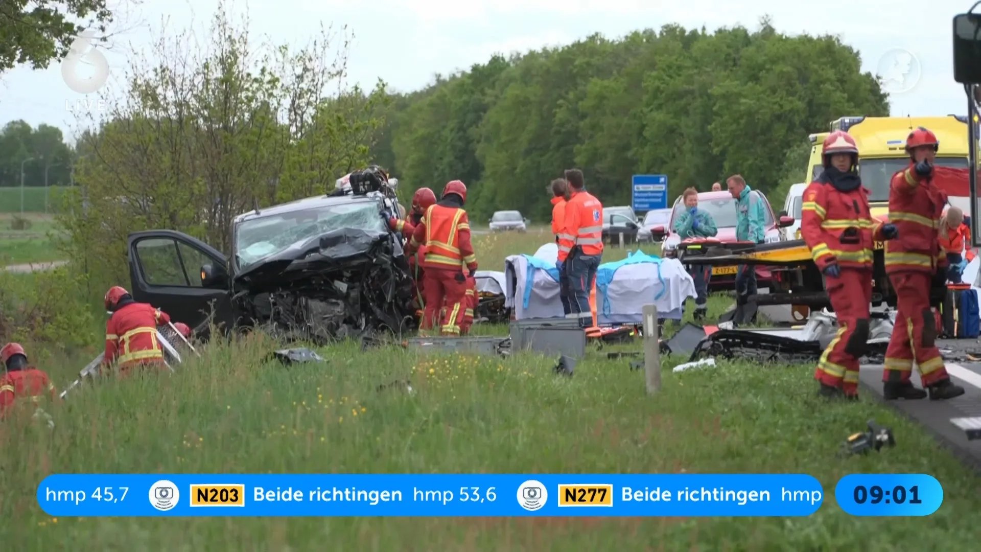 Meerdere gewonden door ernstig ongeluk in Mussel