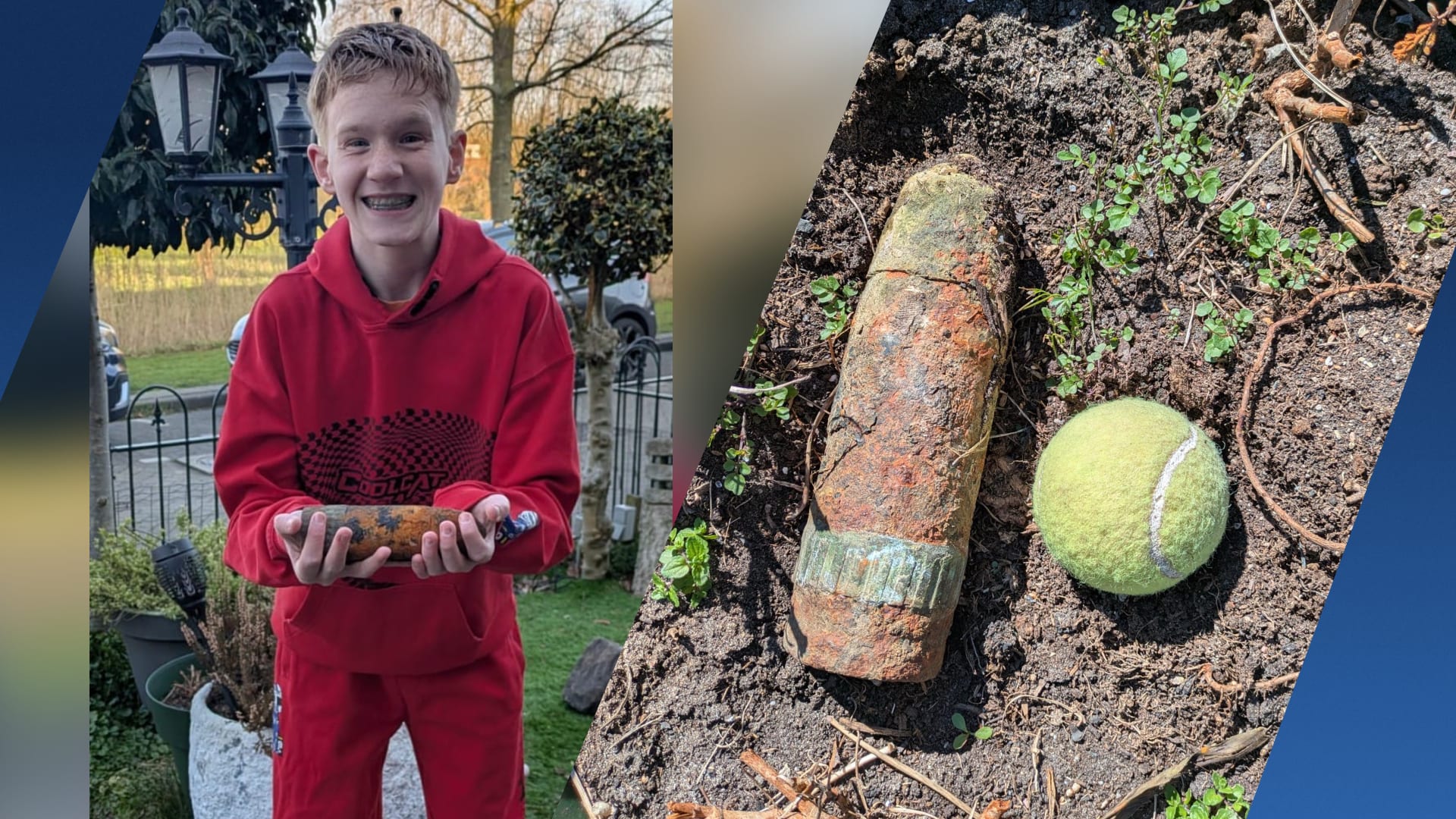 Bob (13) vindt bom uit WOII tijdens het uitlaten van zijn hond