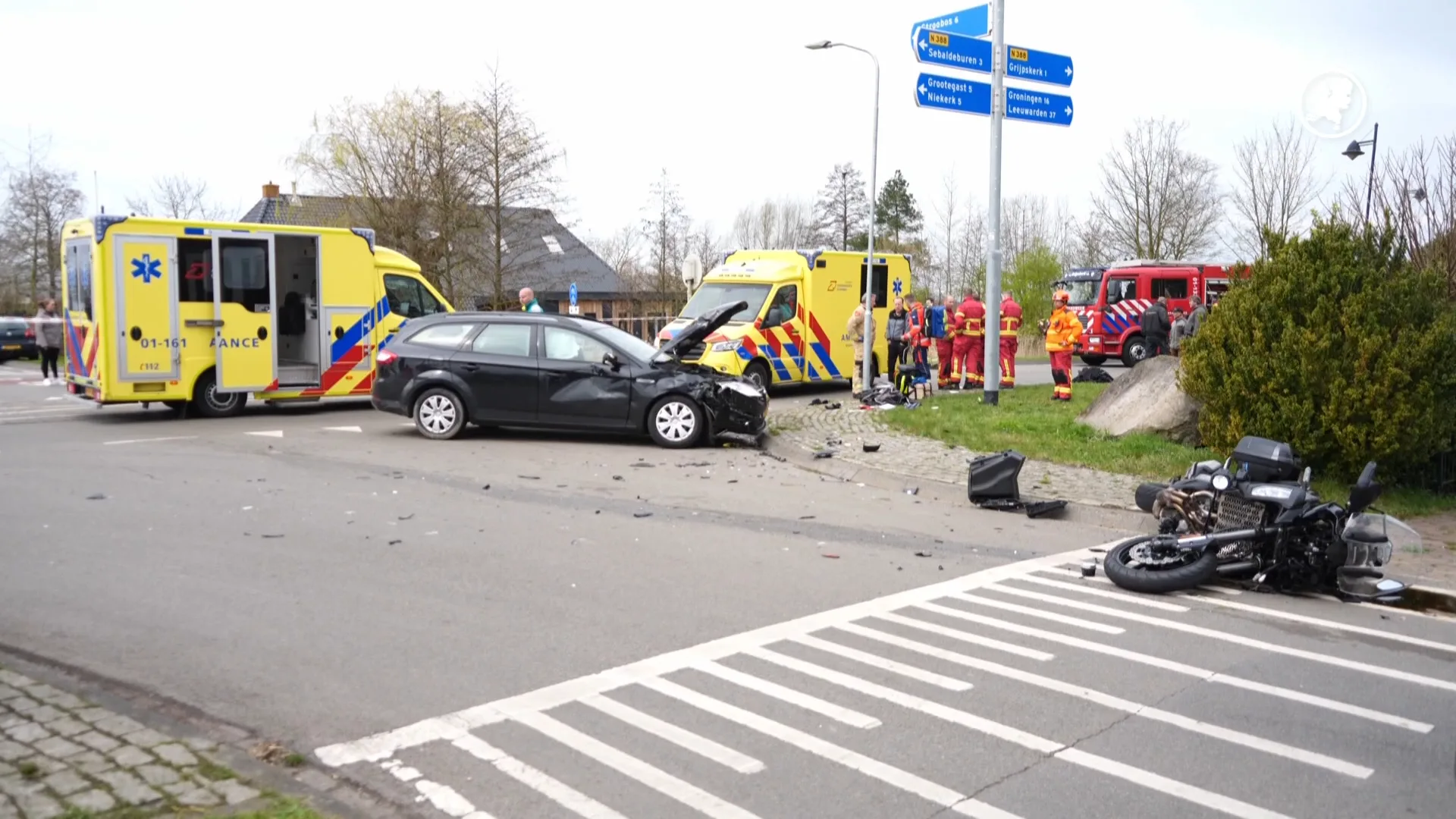 Twee zwaargewonden bij ongeluk in Grijpskerk