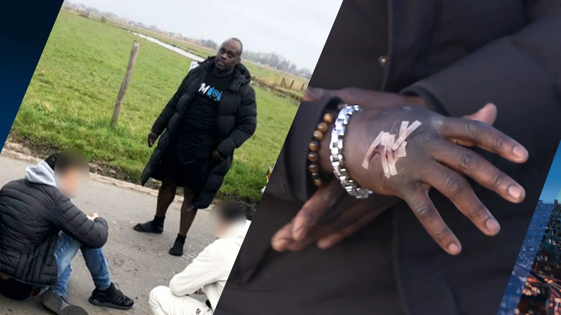 Kickbokser Melvin Manhoef rijdt inbrekers klem, slaat met blote vuist autoruit in
