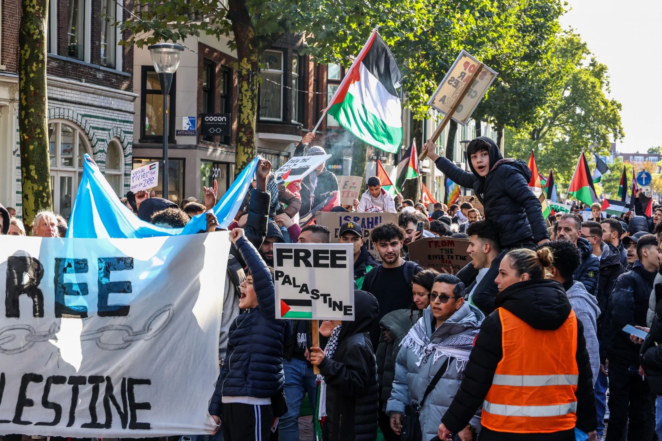 Grote demonstraties voor Palestina in verschillende steden in heel het land