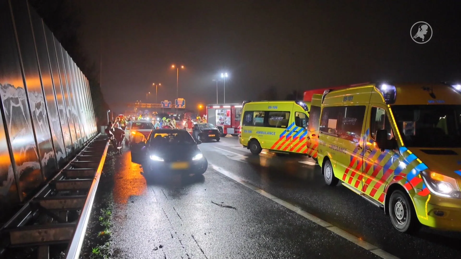 Meerdere gewonden bij kettingbotsing op A28 bij Amersfoort, baby naar ziekenhuis