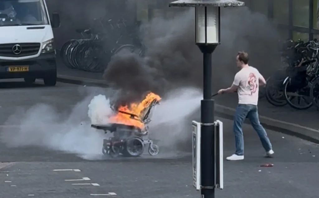 Verdachte opgepakt voor in brand steken man in rolstoel in Utrecht
