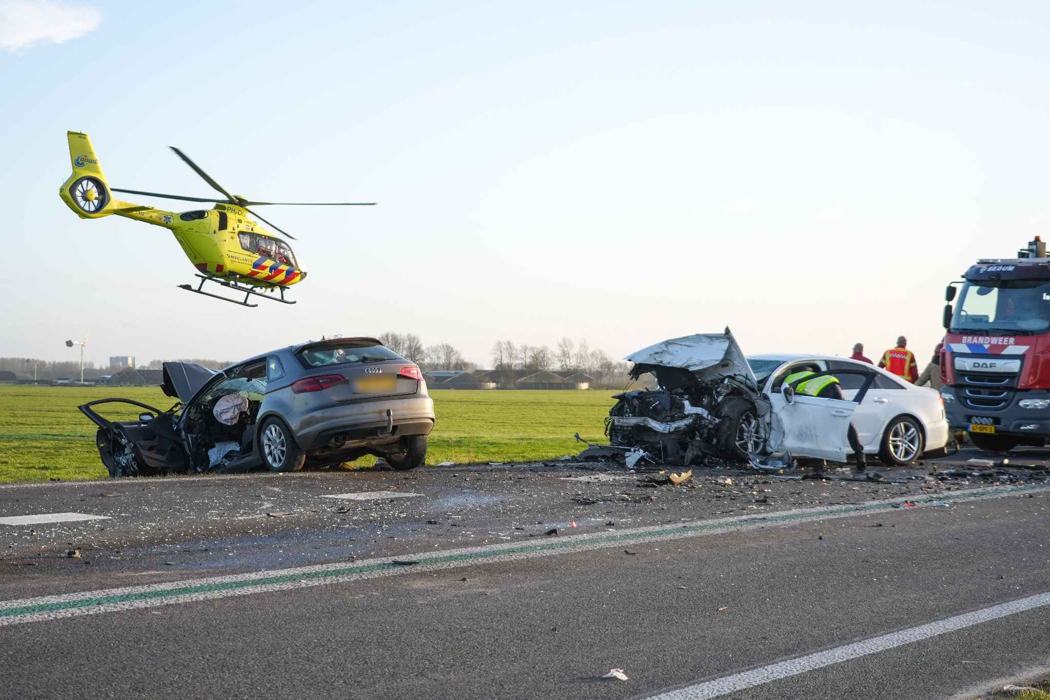 Vijf gewonden bij botsing op N46 bij Zuidwolde