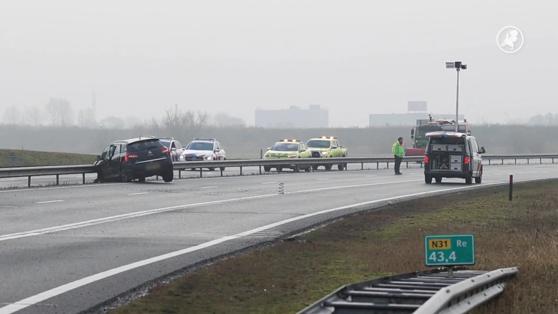 Onderzoek naar fataal ongeluk op N31 bij Leeuwarden