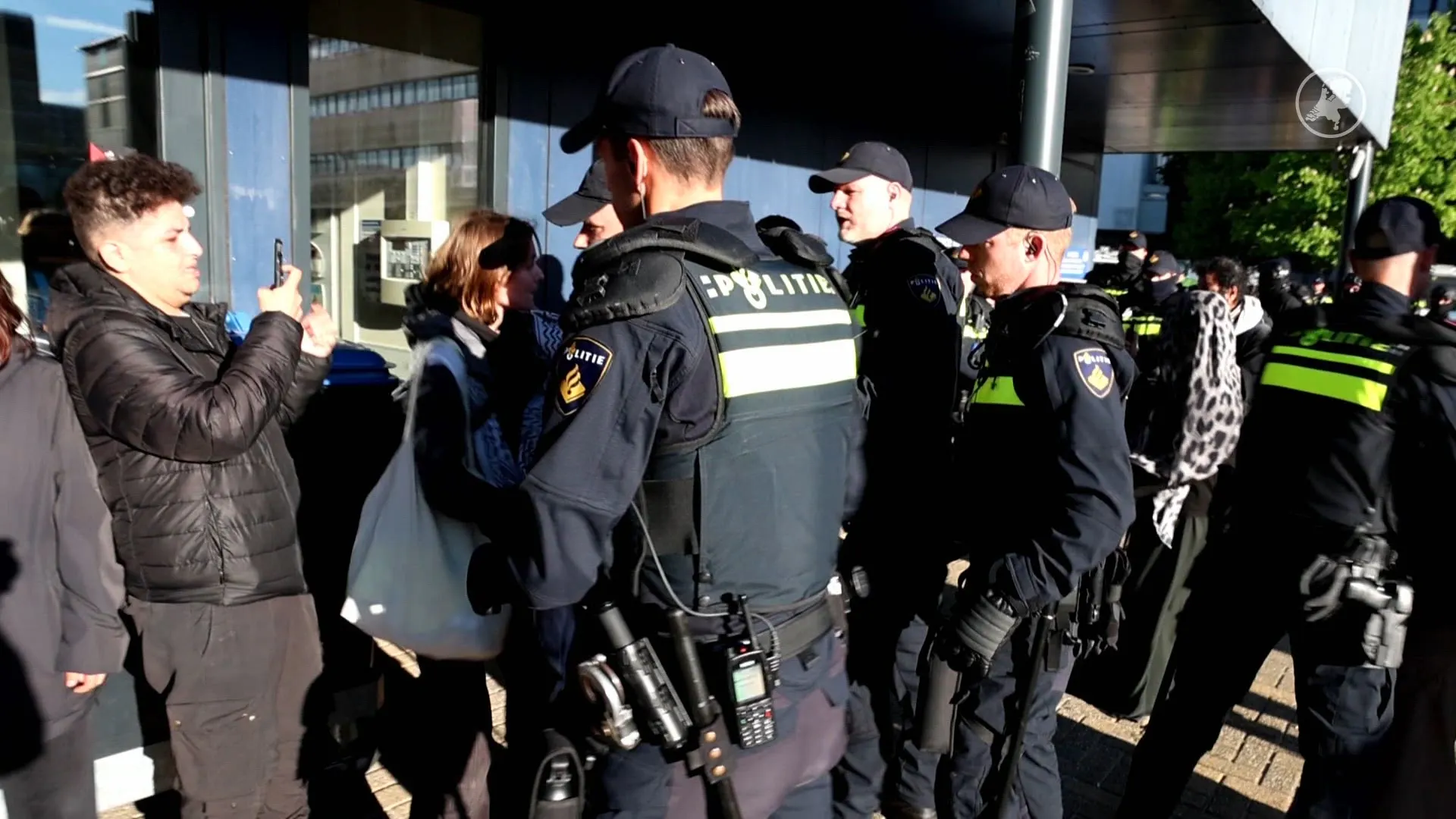 ME grijpt in bij pro-Palestina protest VU