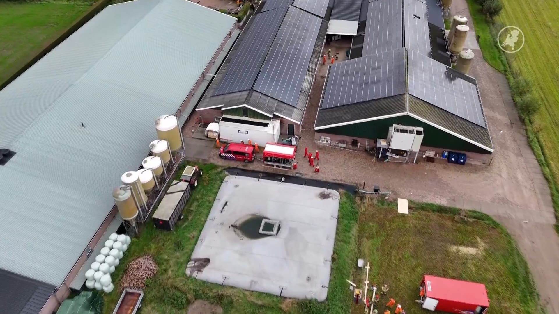 Vloer varkensstal stort in: 22 varkens belanden in put in Haaren