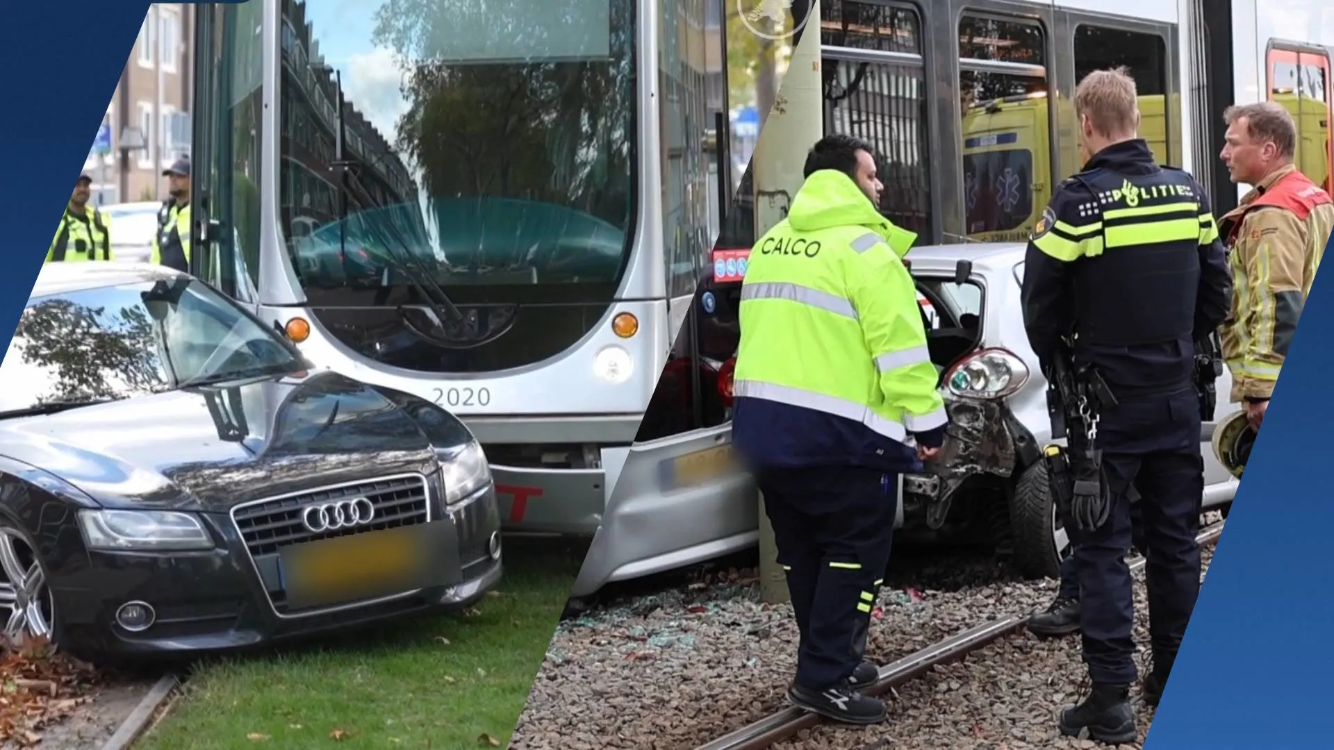 Twee botsingen van tram met auto op 1 dag, in Den Haag en Rotterdam