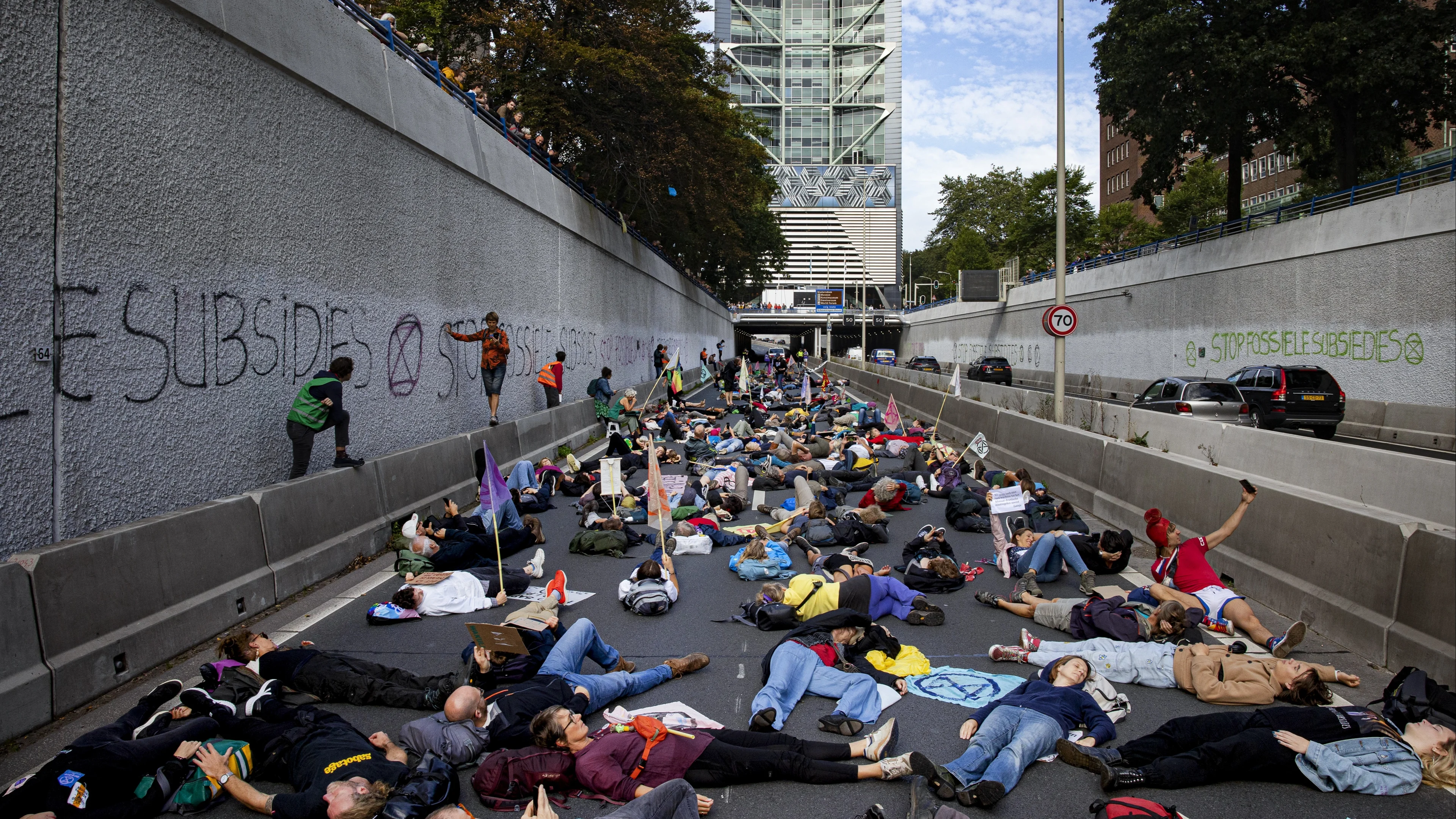 Extinction Rebellion blokkeert 3 februari opnieuw de A12 in Den Haag
