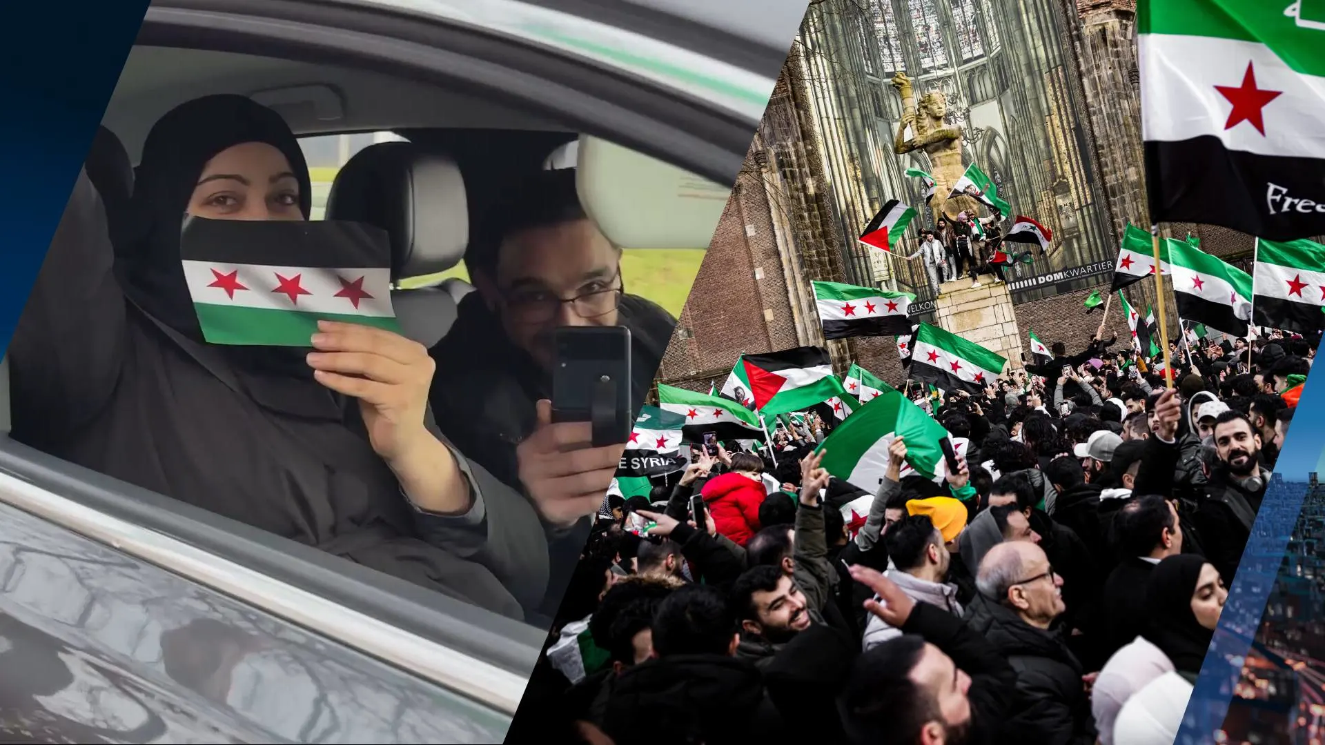 Uitzinnige Syriërs in heel Nederland de straten op na val regime, maar ook zorgen