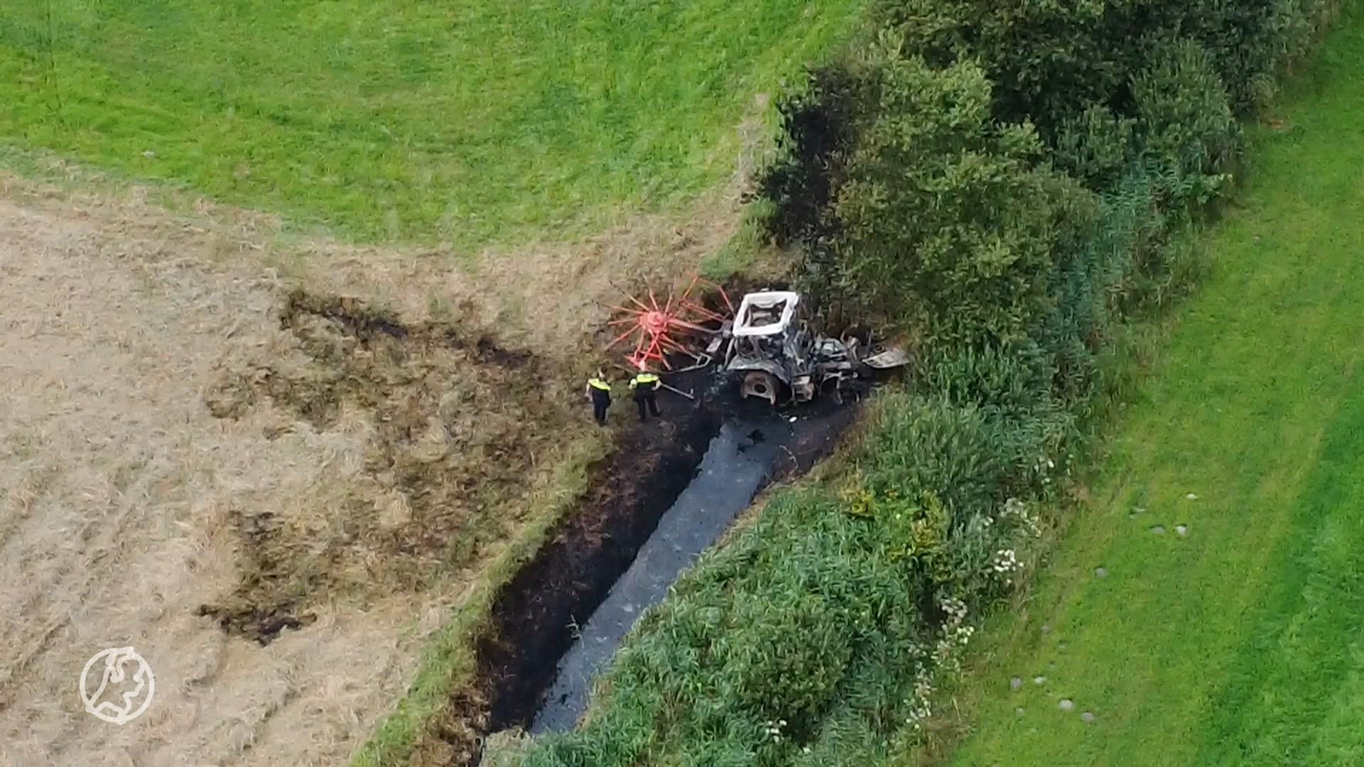 Dode gevonden in brandende tractor in Brummen
