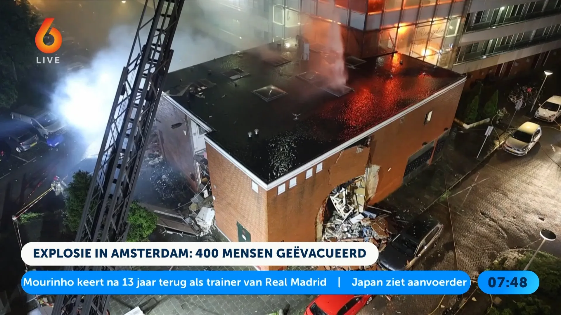 Veiligheidsregio houdt rekening met slachtoffers onder het puin na explosie in Amsterdam