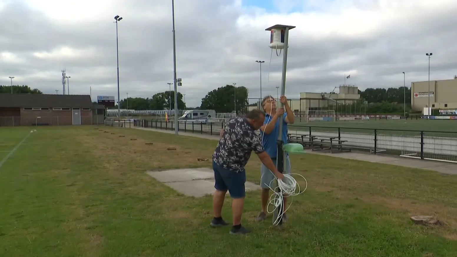 Normaal wordt hier in Malden gevoetbald, nu is het de Vierdaagsecamping