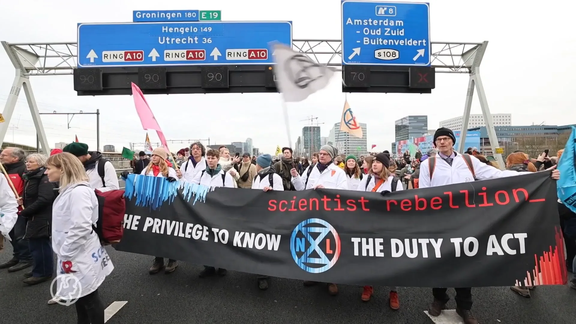 Extinction Rebellion gaat in februari opnieuw ringweg Amsterdam blokkeren