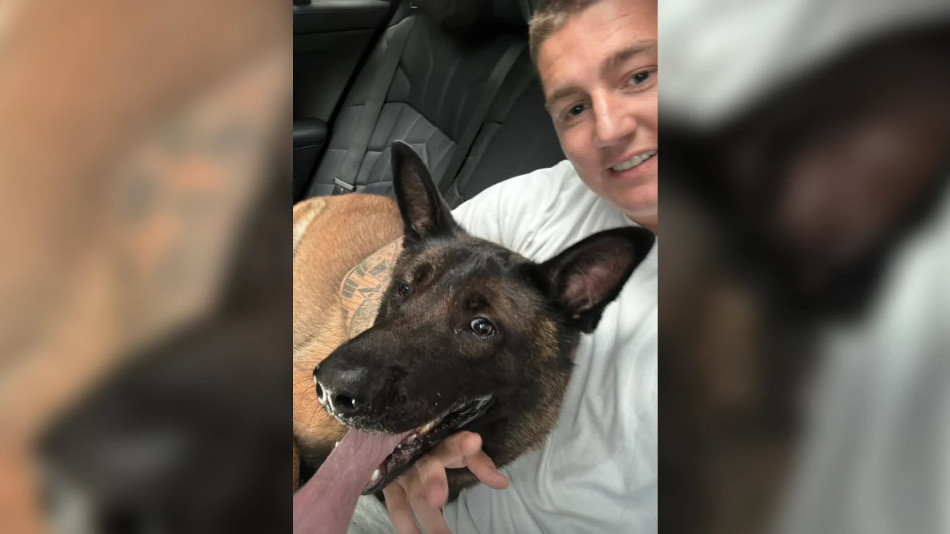 Mart Hoogkamer bedankt iedereen na hereniging met hond Ciro