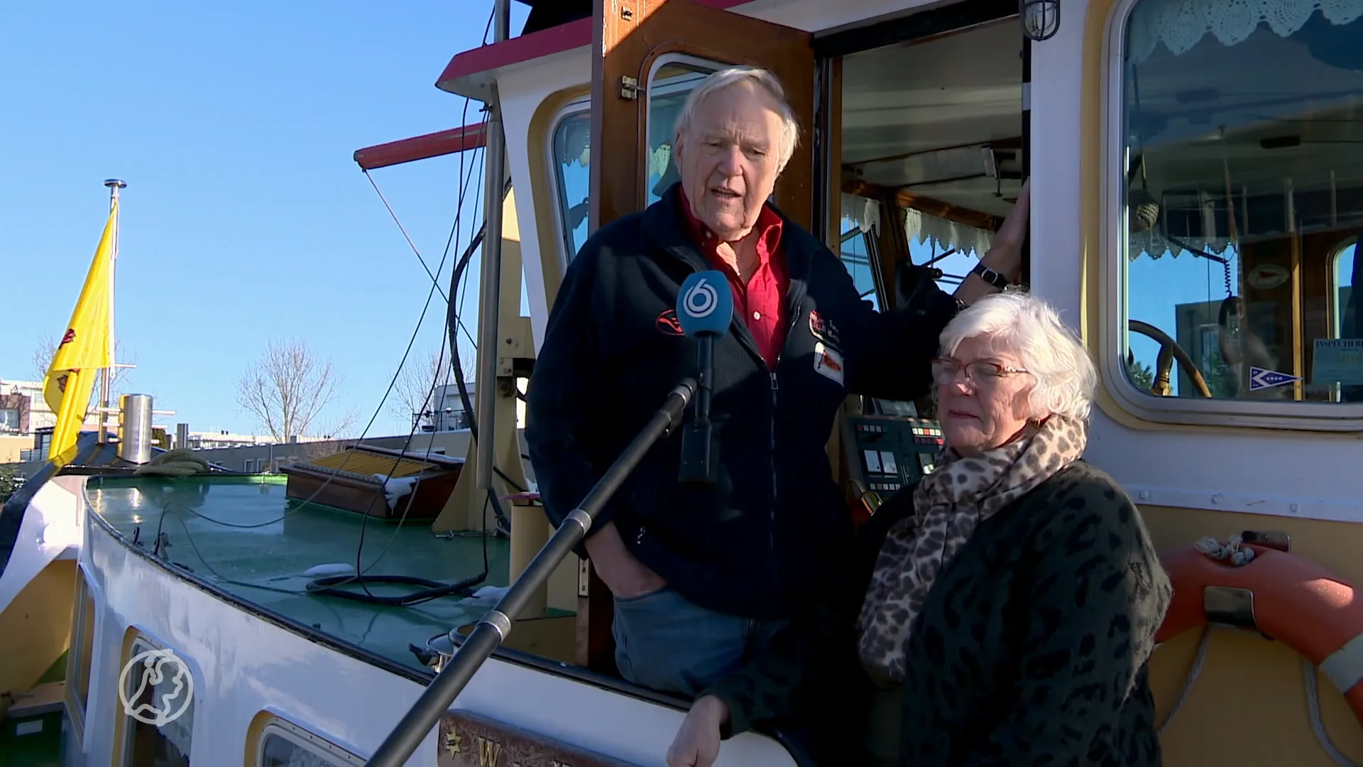 Schippersechtpaar Wim (74) en Tini (71) varen uit met ijsbreker