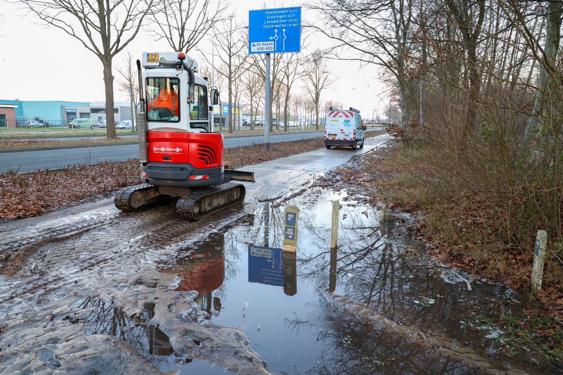 Drachten en omliggende dorpen zonder water door leidingbreuk