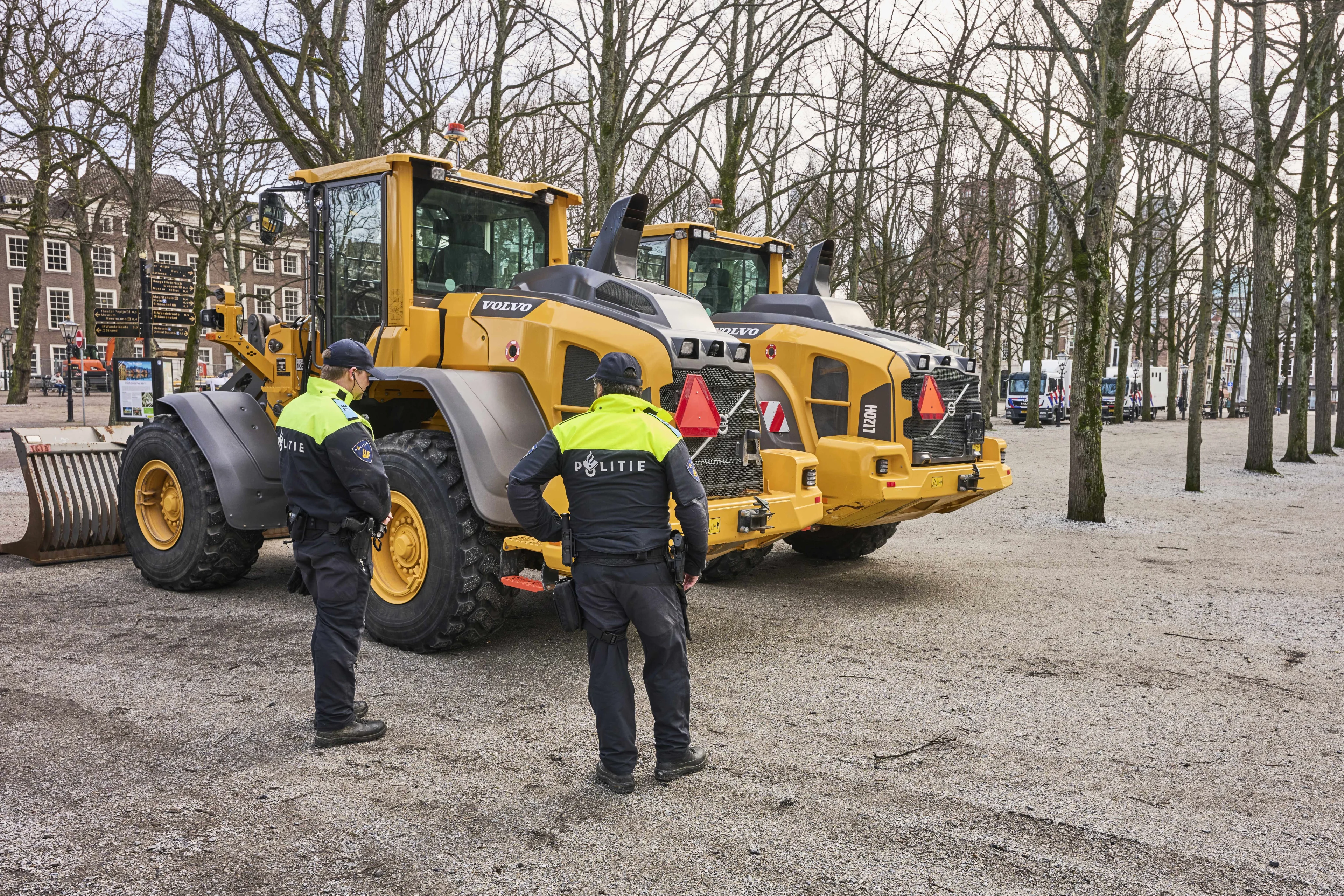 Alleen shovelchauffeur zit nog vast na demonstraties Den Haag