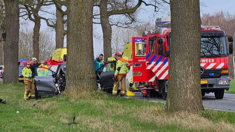 Man (82) om het leven gekomen bij harde botsing tegen boom op N319
