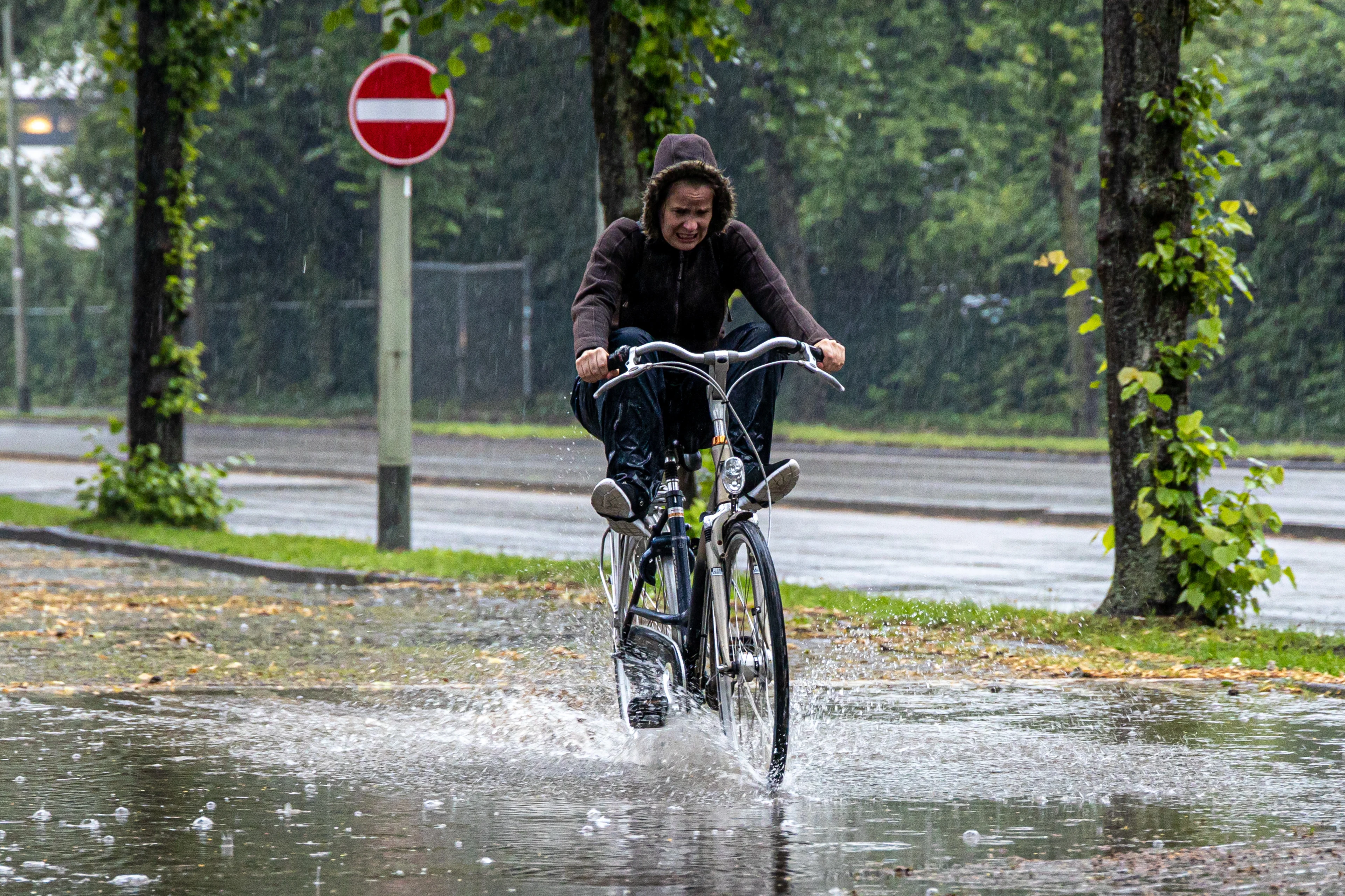 Regenachtige dag met af en toe een klein gaatje voor de zon