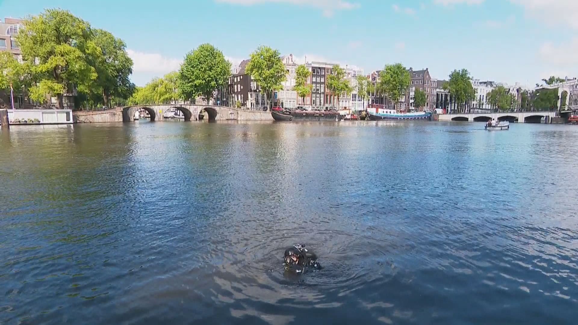 Duikers doen onderzoek in Amsterdamse grachten: 'Natuur komt weer terug'