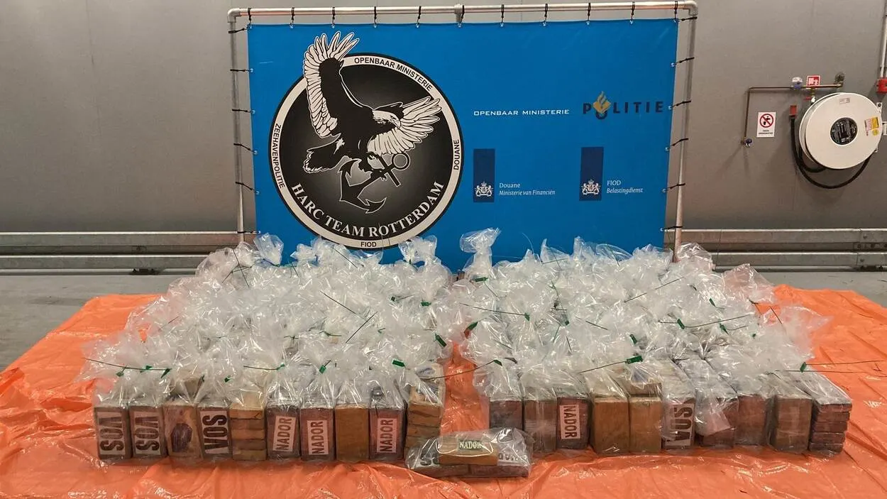 Ruim 1000 kilo coke onderschept in de haven van Rotterdam