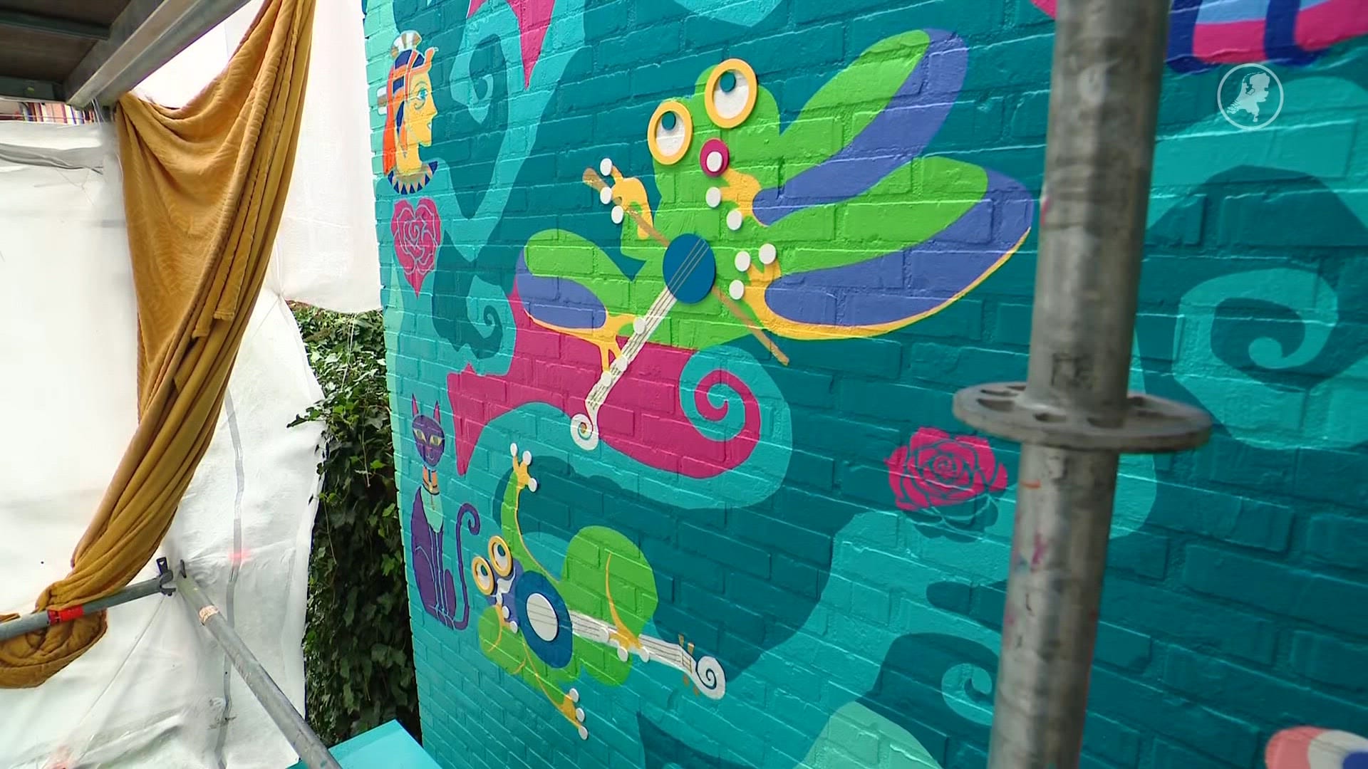 Muurschildering moet weg voordat het onthuld wordt in Groningen