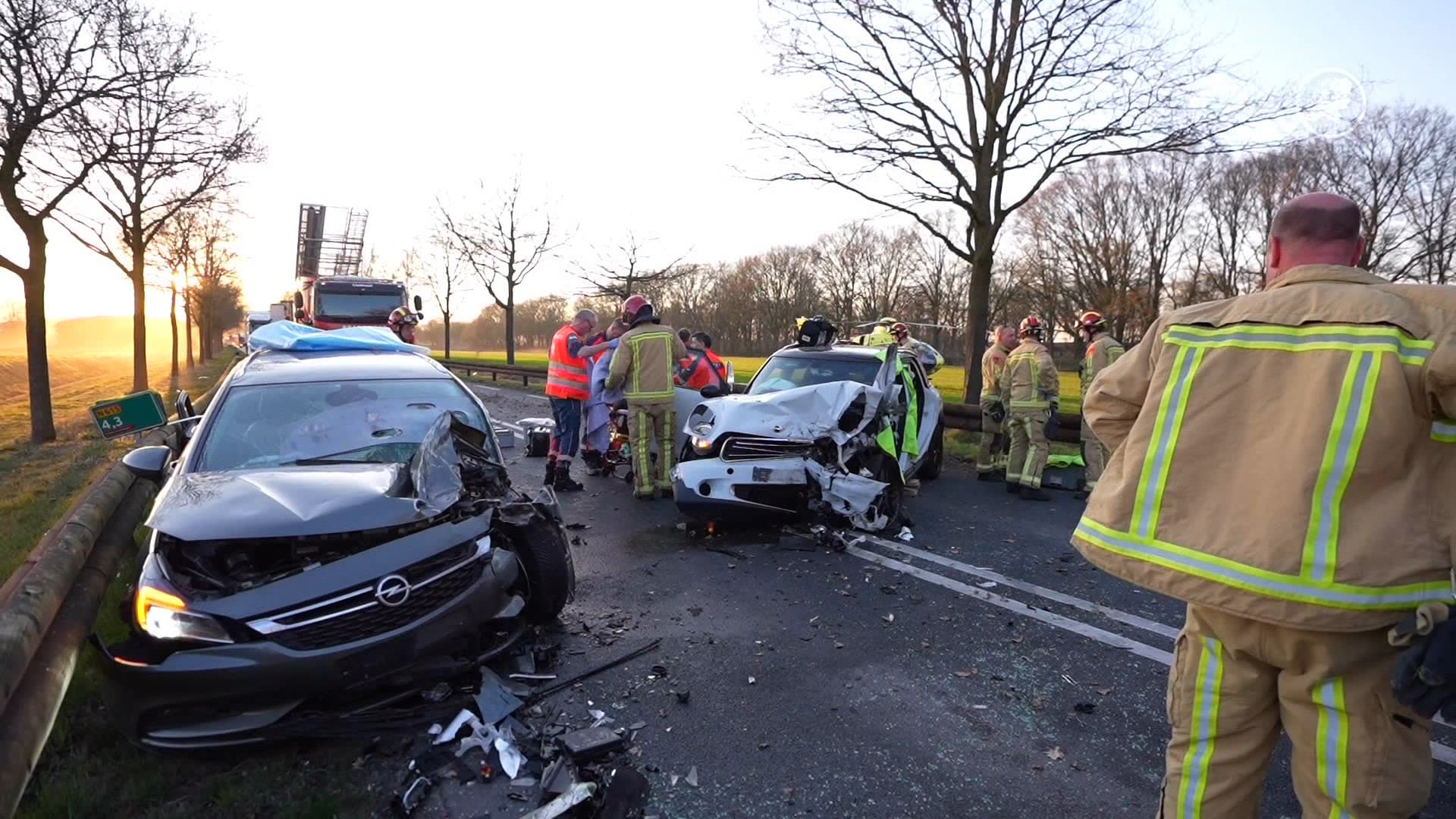 Hond overleden en meerdere gewonden na botsing op N615 in Lieshout