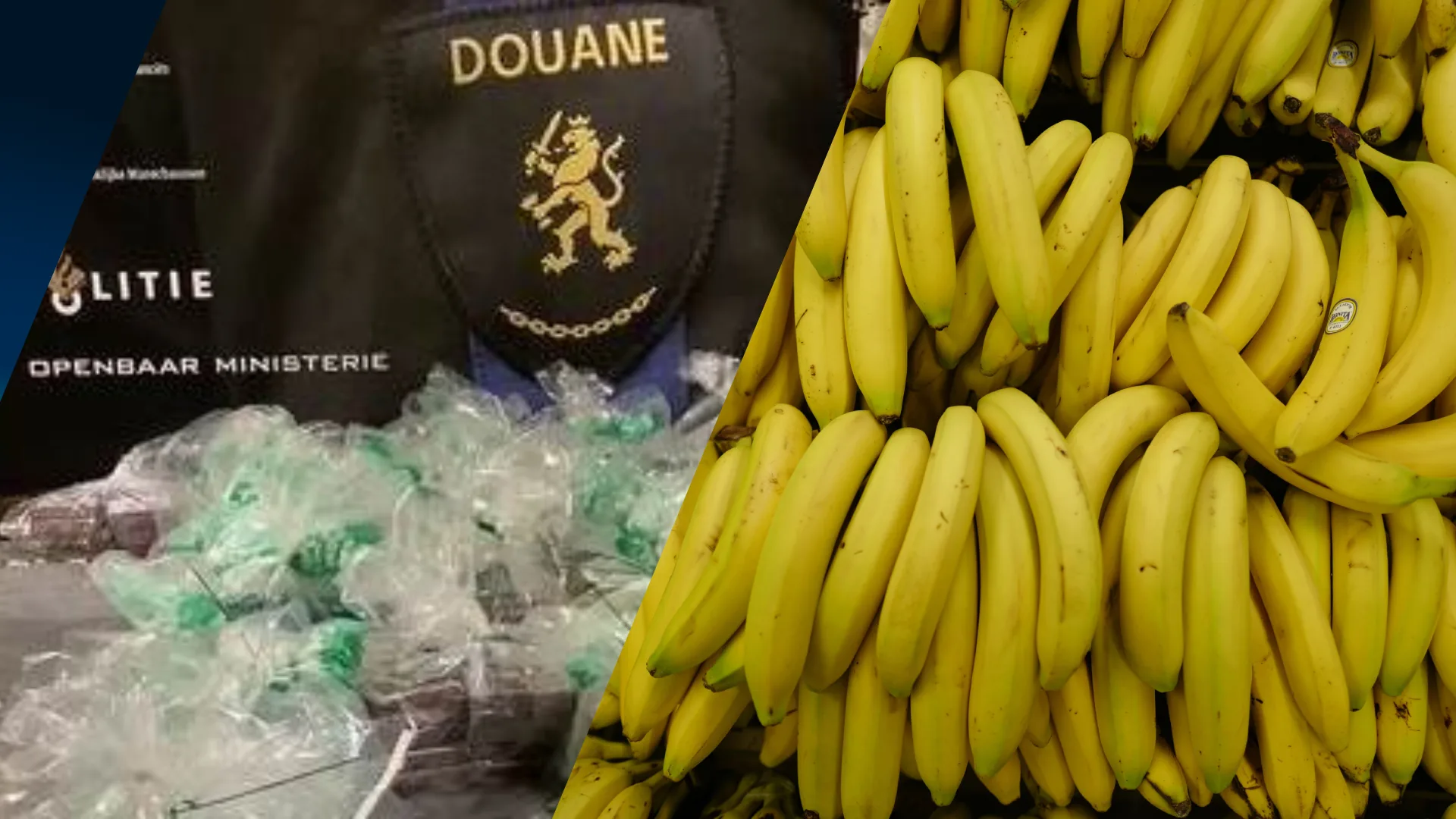 Cocaïne ter waarde van 45 miljoen ontdekt tussen bananen in Vlissingen