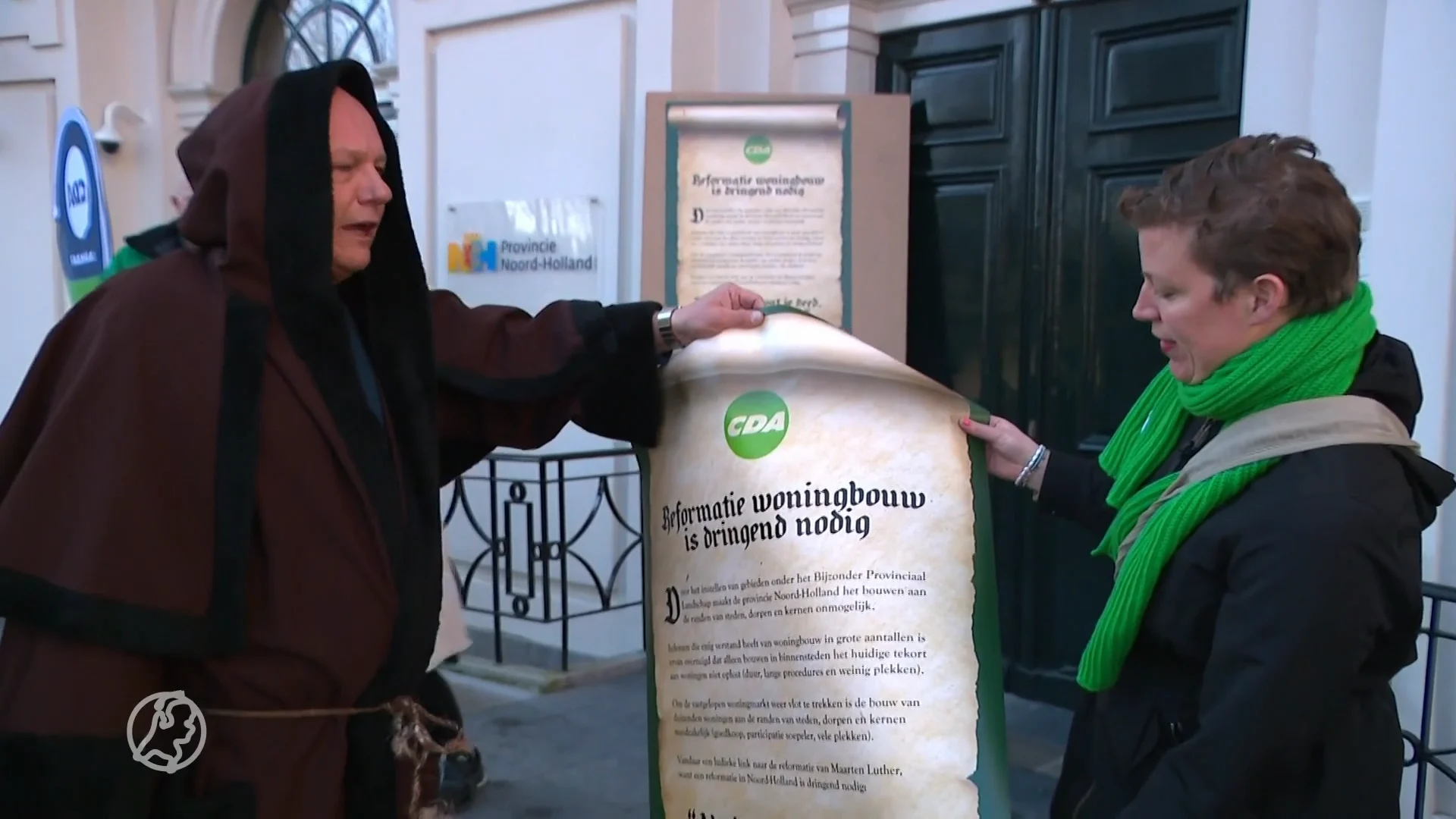 'Maarten Luther' voert actie tegen gesteggel rond woonbouwplannen gemeente en provincie