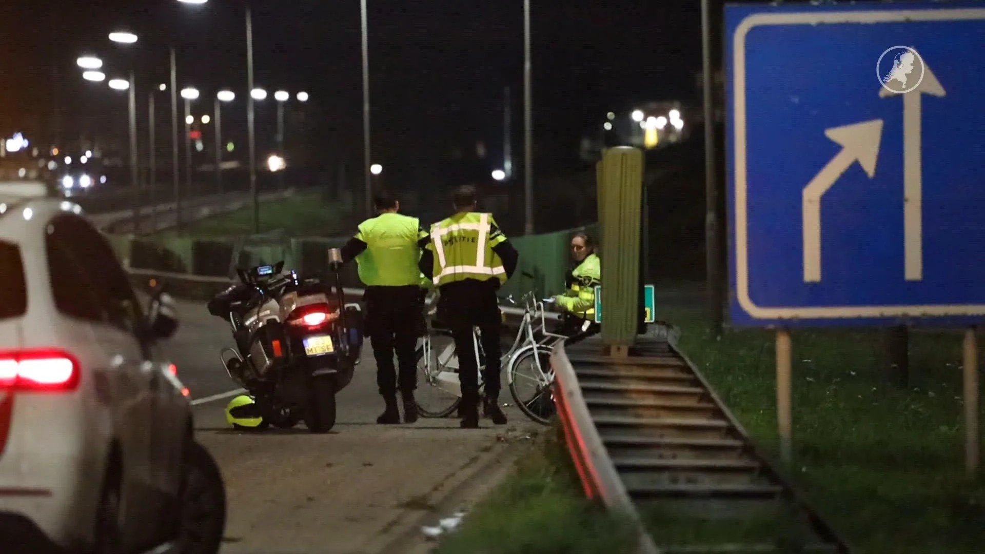 Fietser wil snelweg op bij Amersfoort